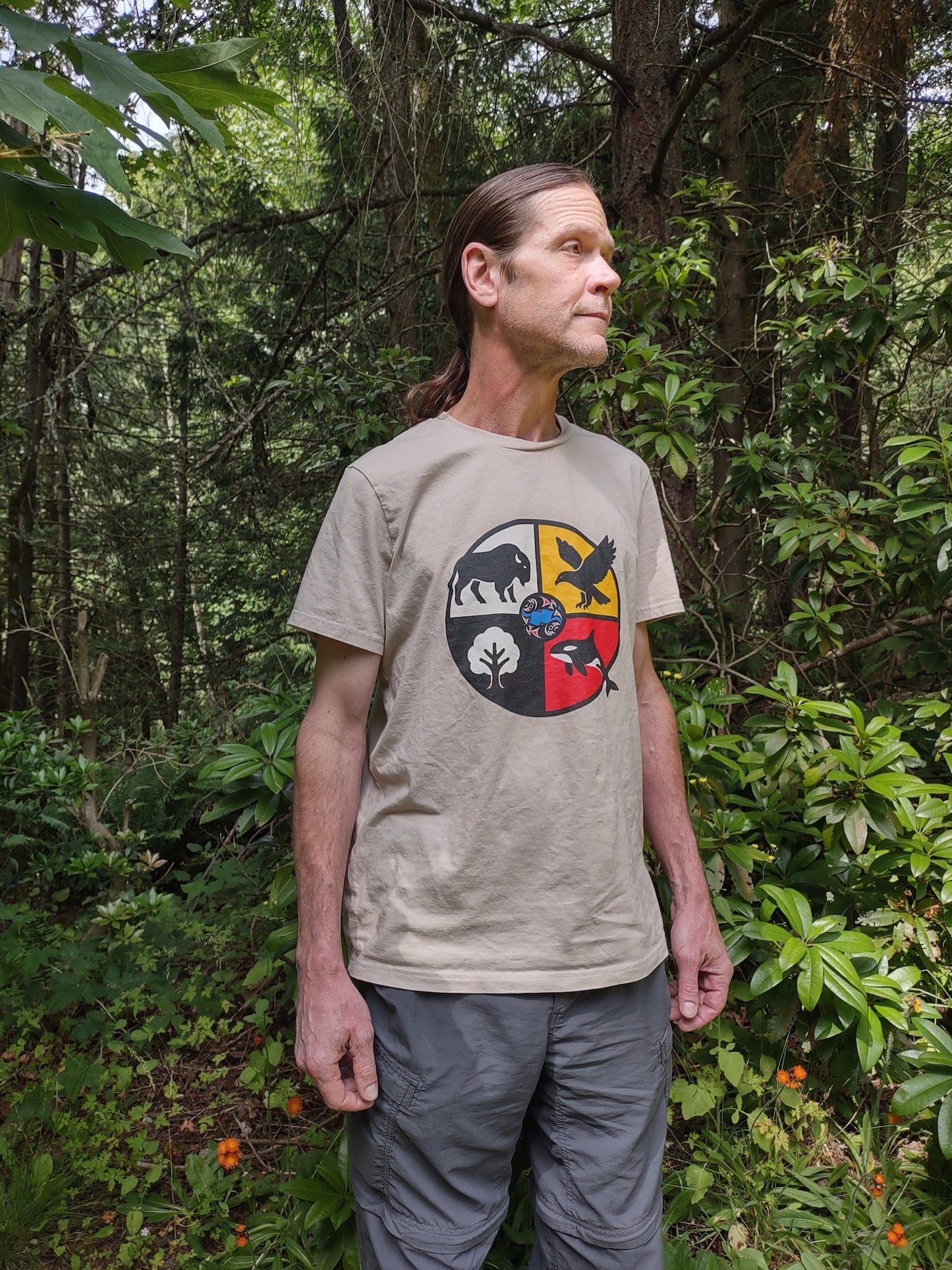 "Medicine Wheel West" Unisex organic mid-light t-shirt