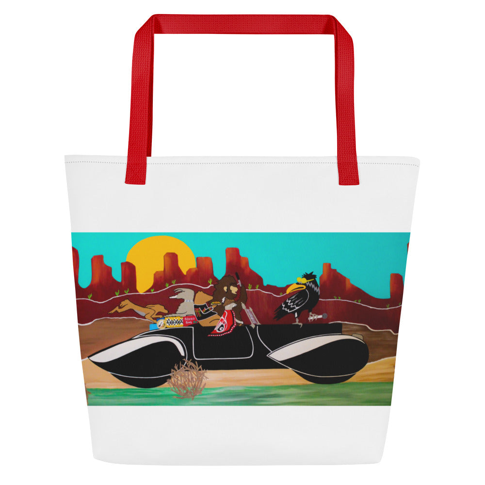 "Frybread Trails" All-Over Print Large Tote Bag