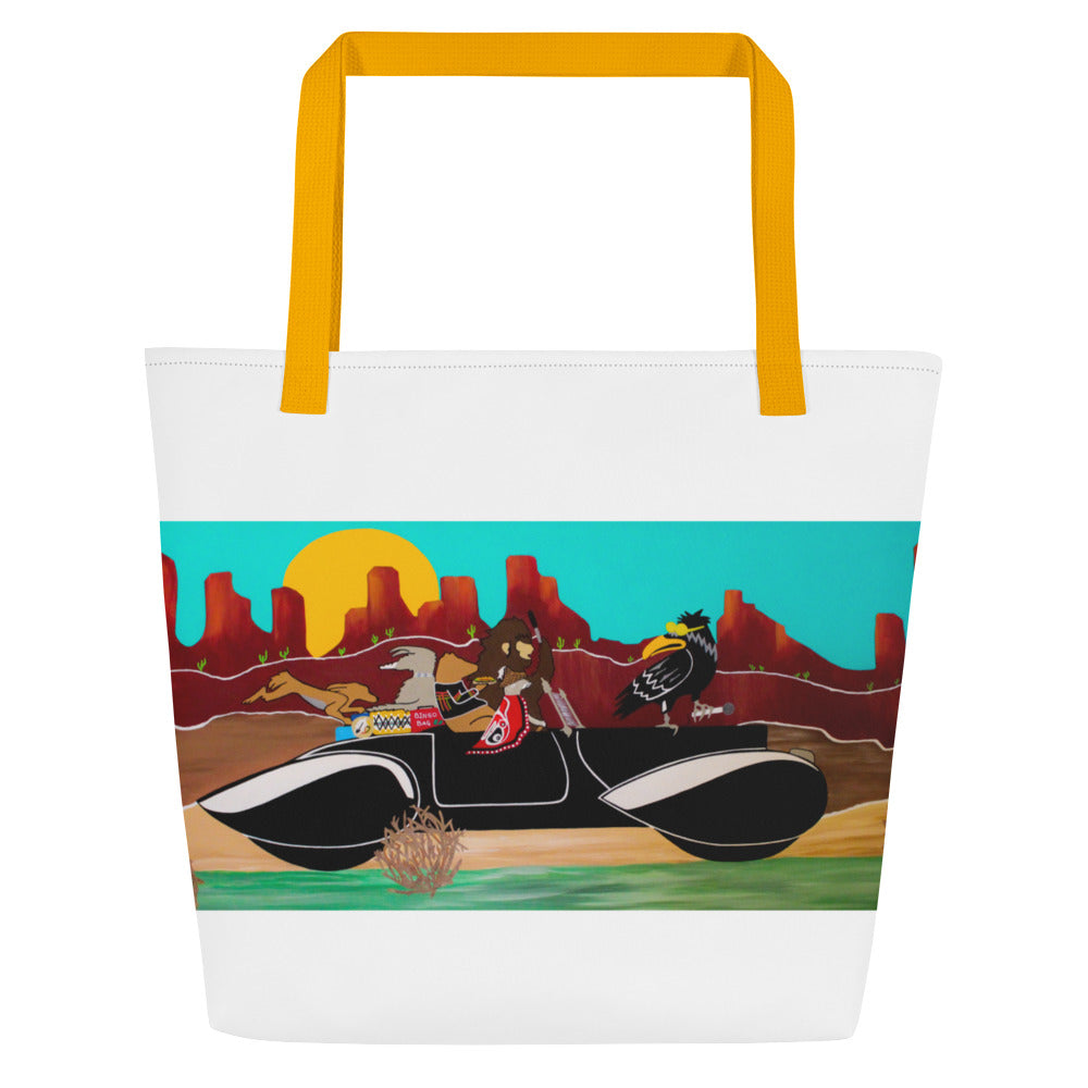 "Frybread Trails" All-Over Print Large Tote Bag