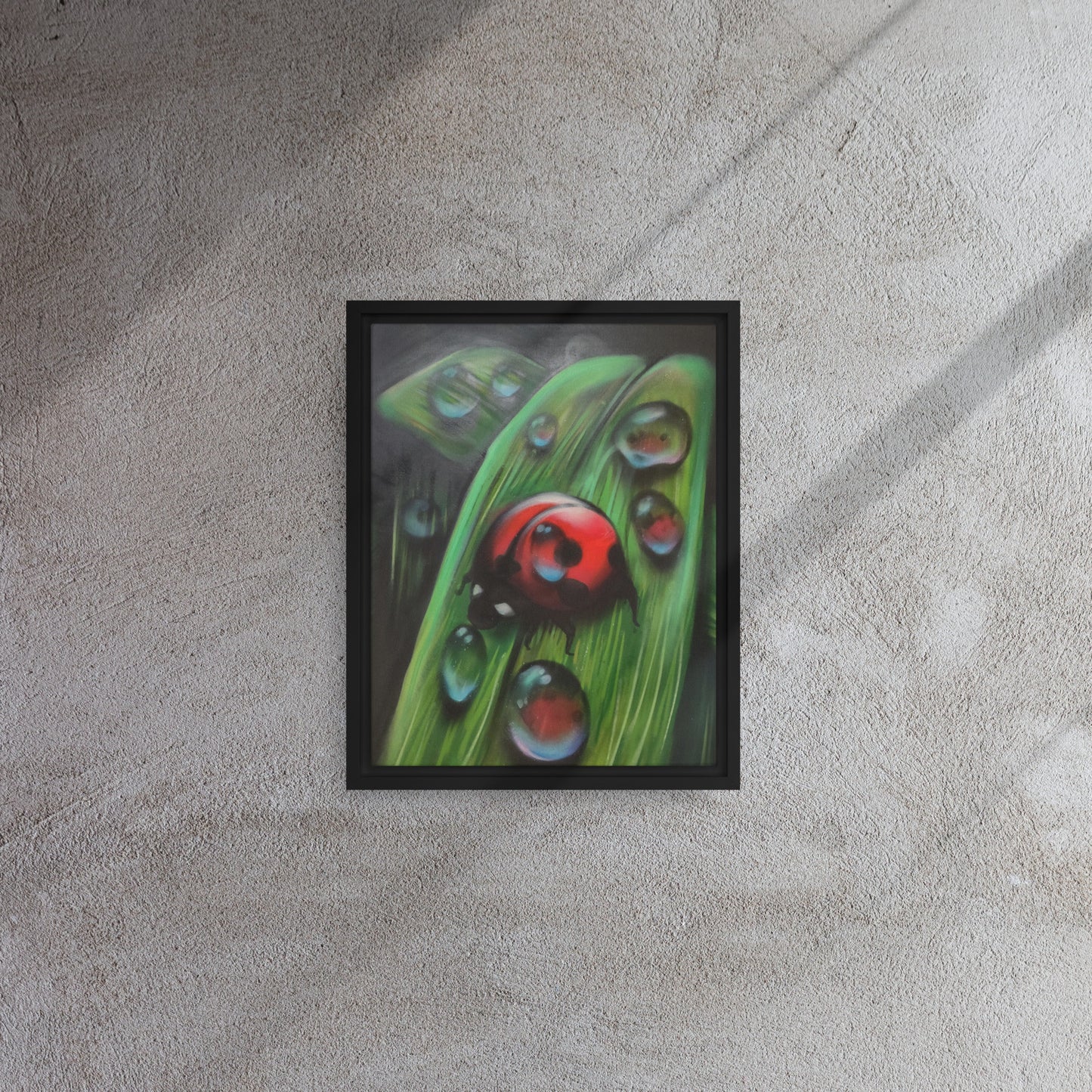 "Lady Bug-a-boo" Framed canvas