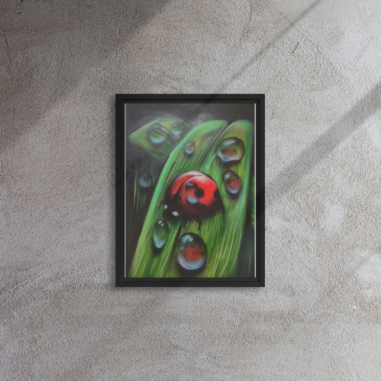 "Lady Bug-a-boo" Framed canvas