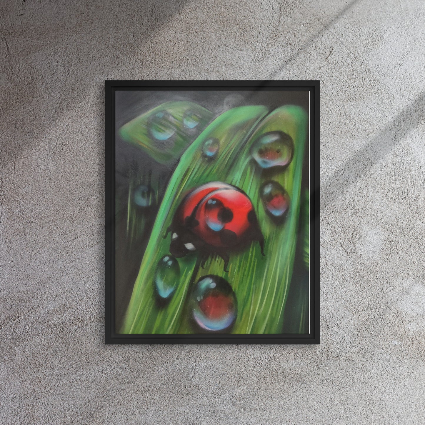 "Lady Bug-a-boo" Framed canvas
