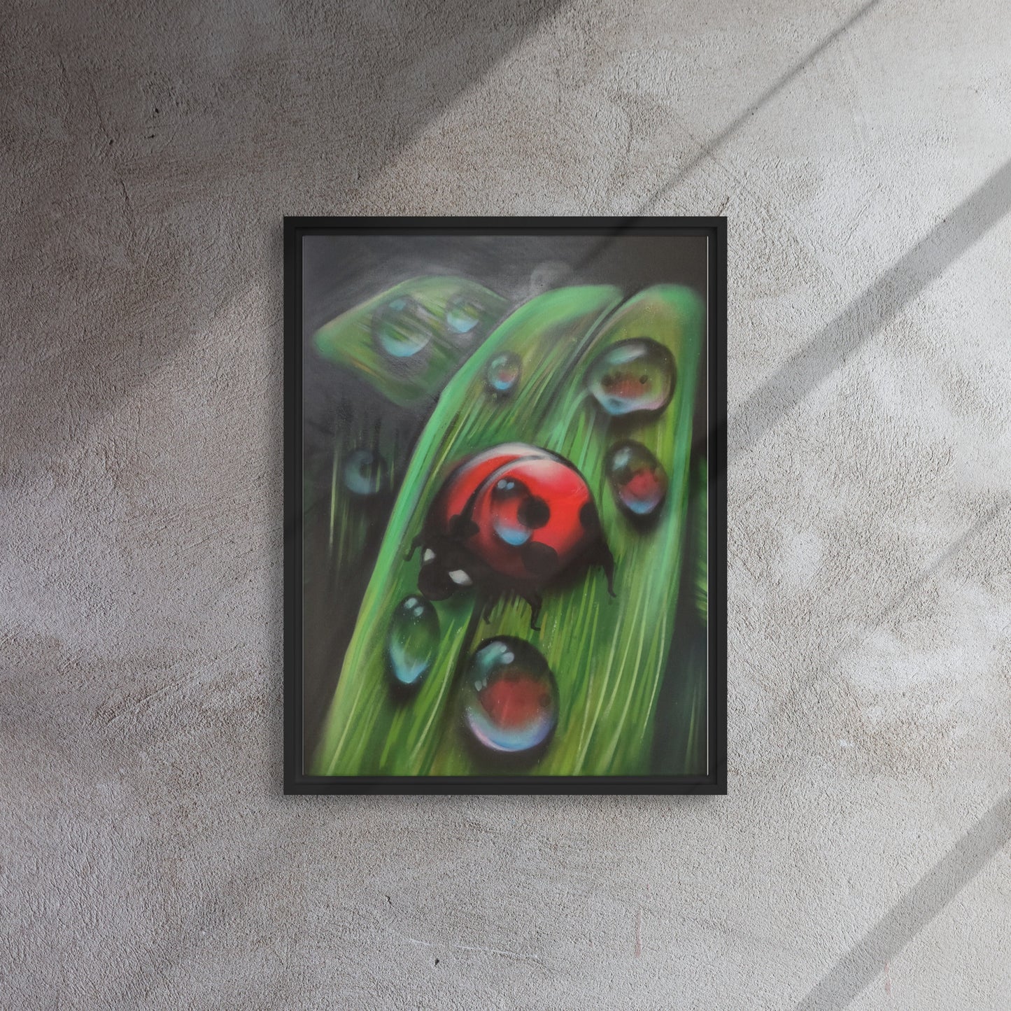 "Lady Bug-a-boo" Framed canvas