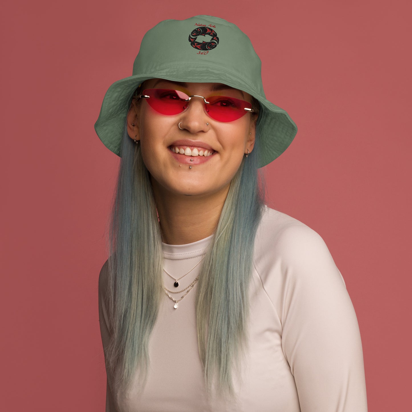 NA 360 "Twin Salmon" Organic bucket hat