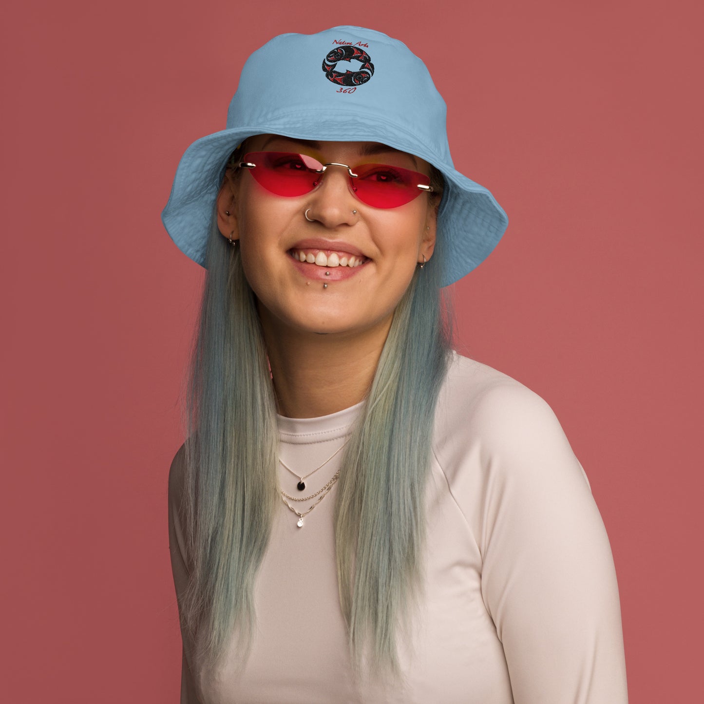 NA 360 "Twin Salmon" Organic bucket hat