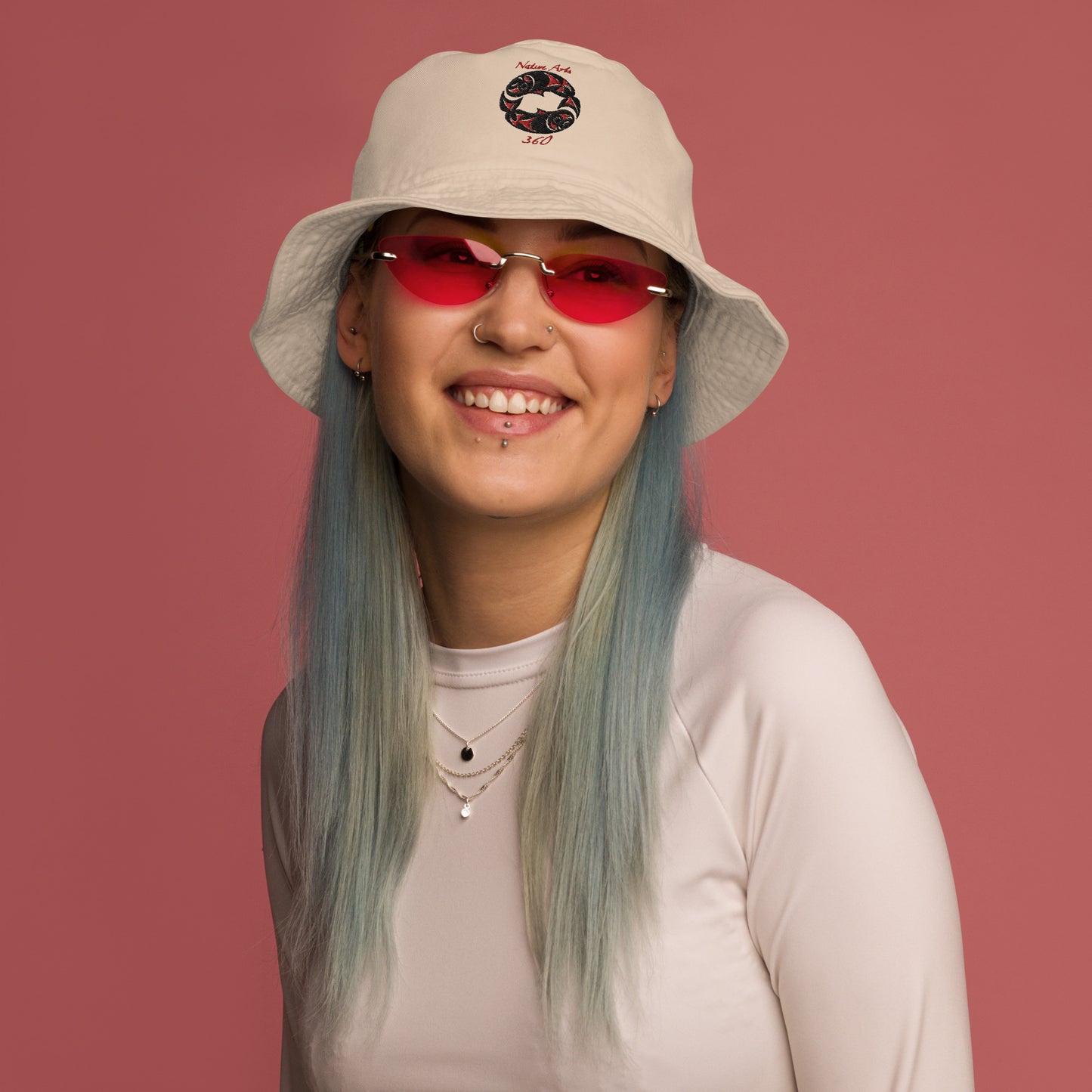 NA 360 "Twin Salmon" Organic bucket hat