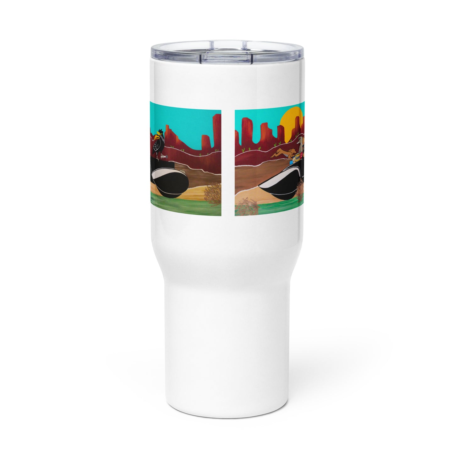 "Frybread Trails" Travel mug with a handle