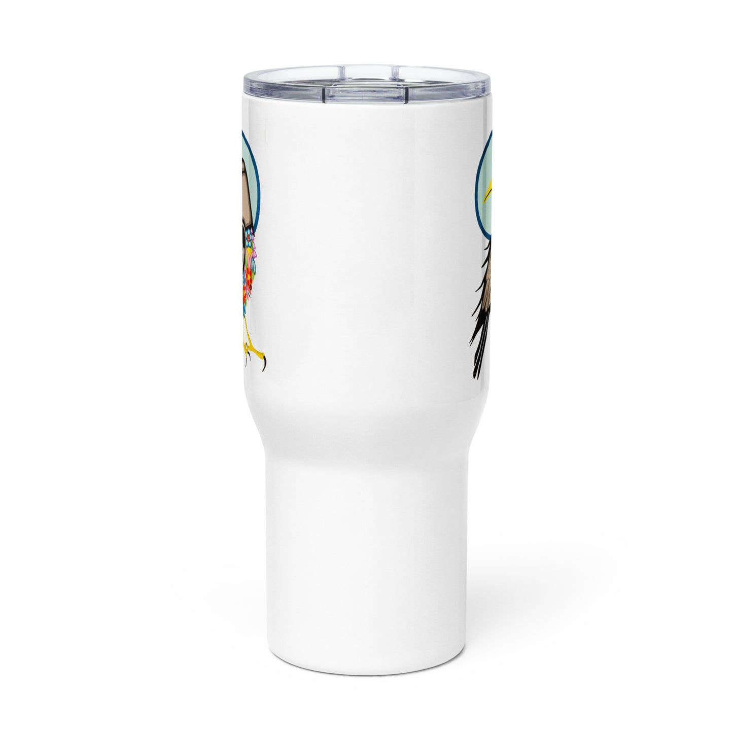 "Raven" Travel mug with a handle