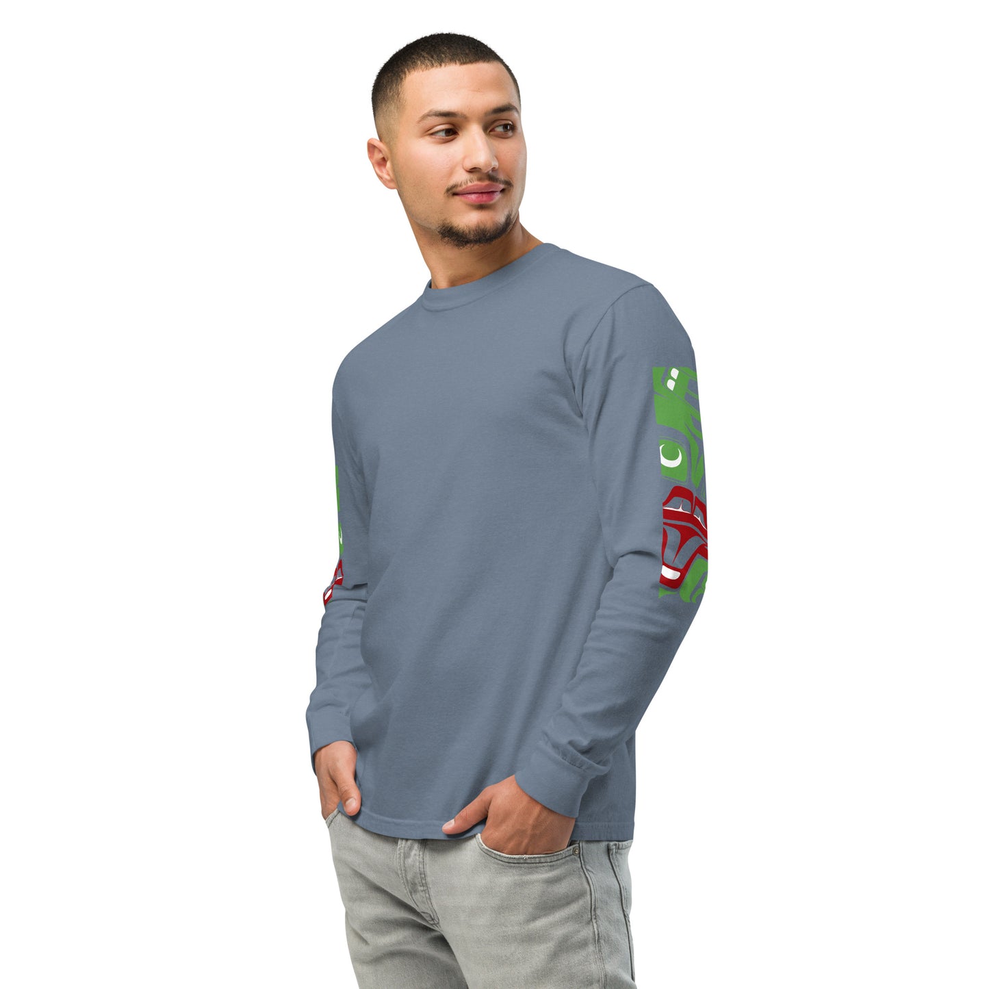 "Box of Frogs" Garment-dyed heavyweight long-sleeve shirt