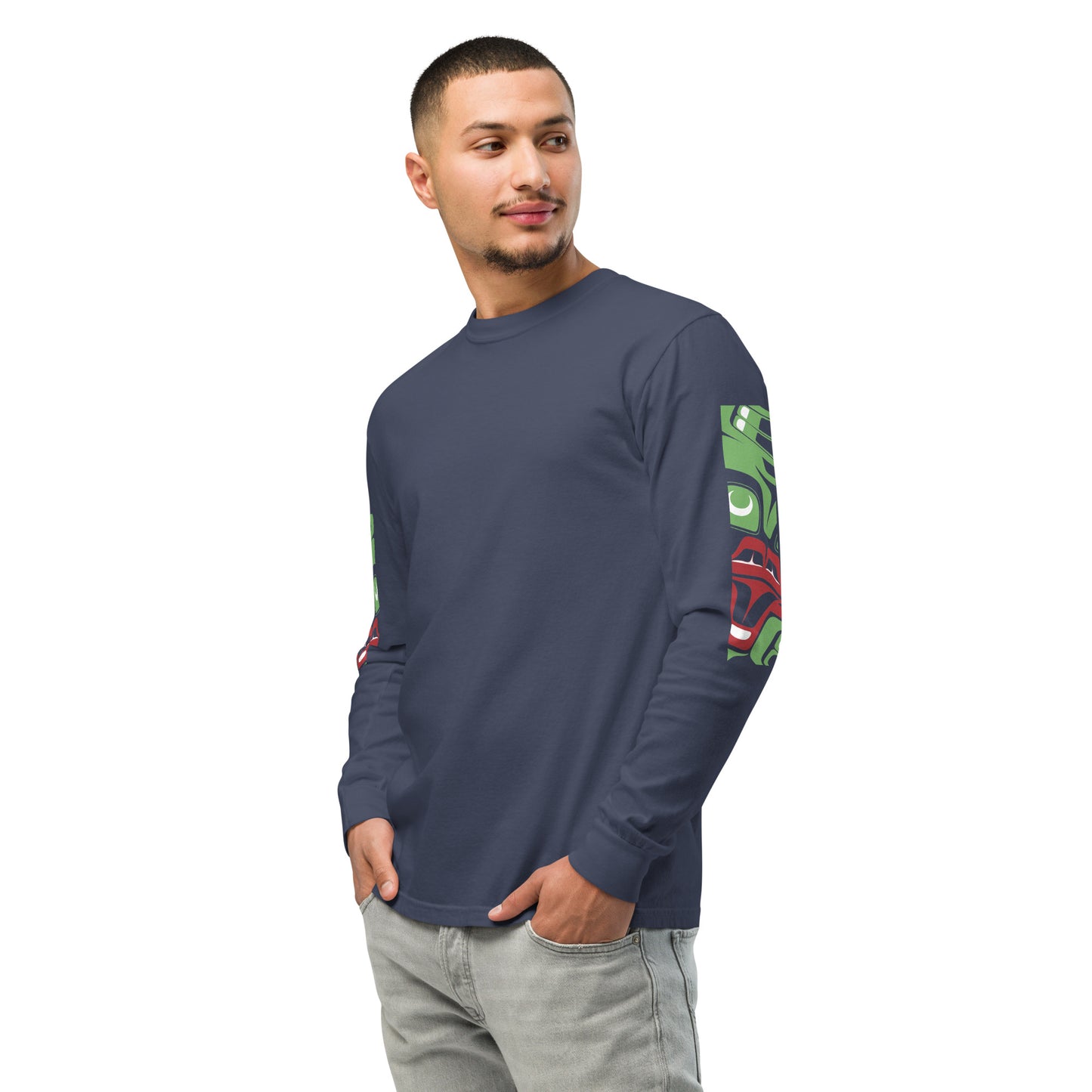 "Box of Frogs" Garment-dyed heavyweight long-sleeve shirt
