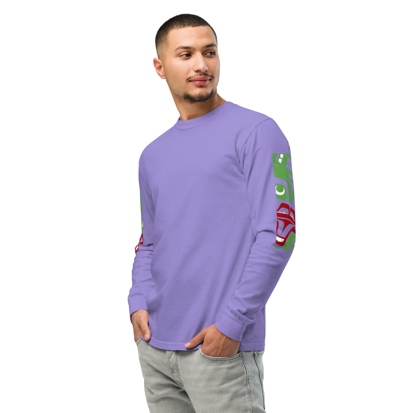 "Box of Frogs" Garment-dyed heavyweight long-sleeve shirt