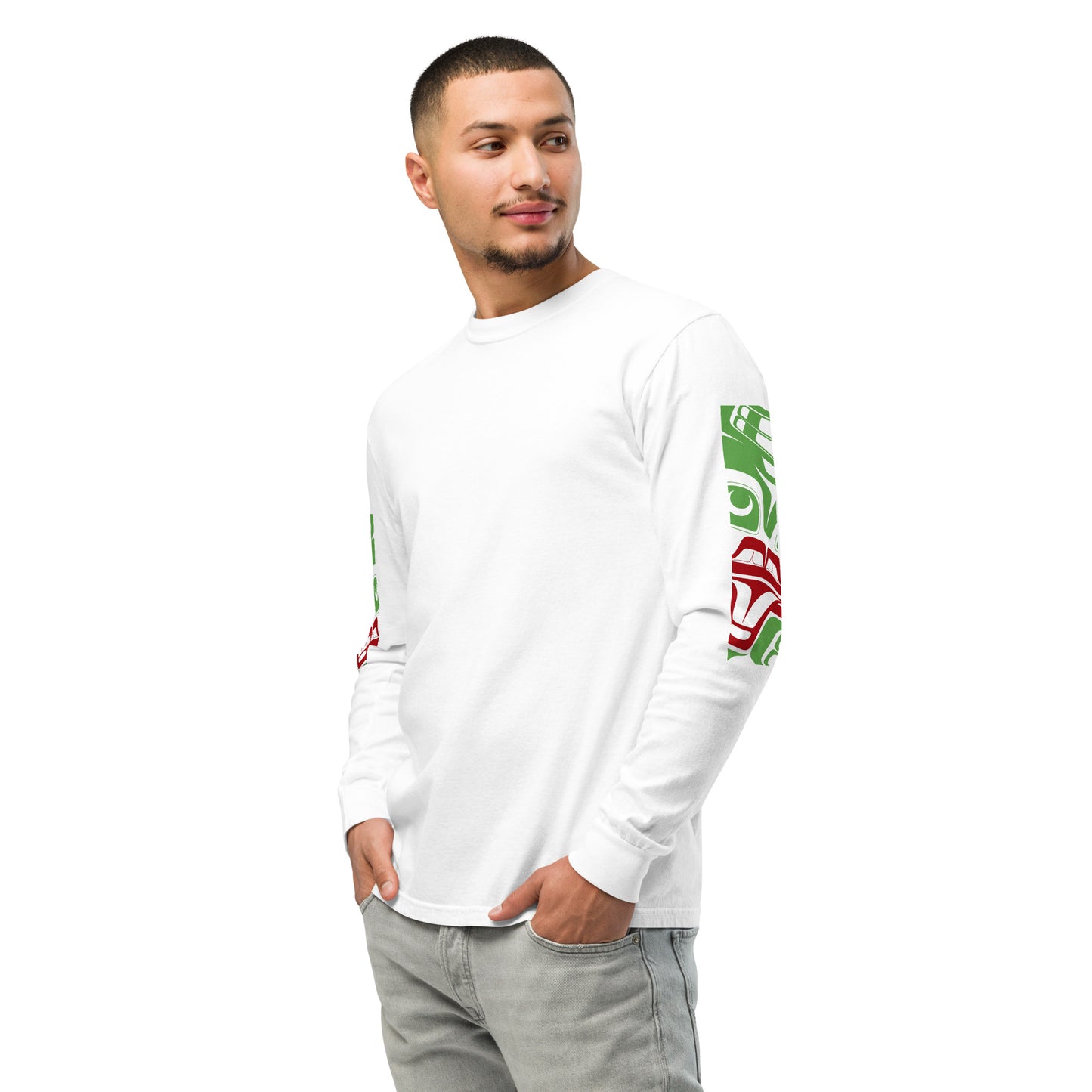 "Box of Frogs" Garment-dyed heavyweight long-sleeve shirt