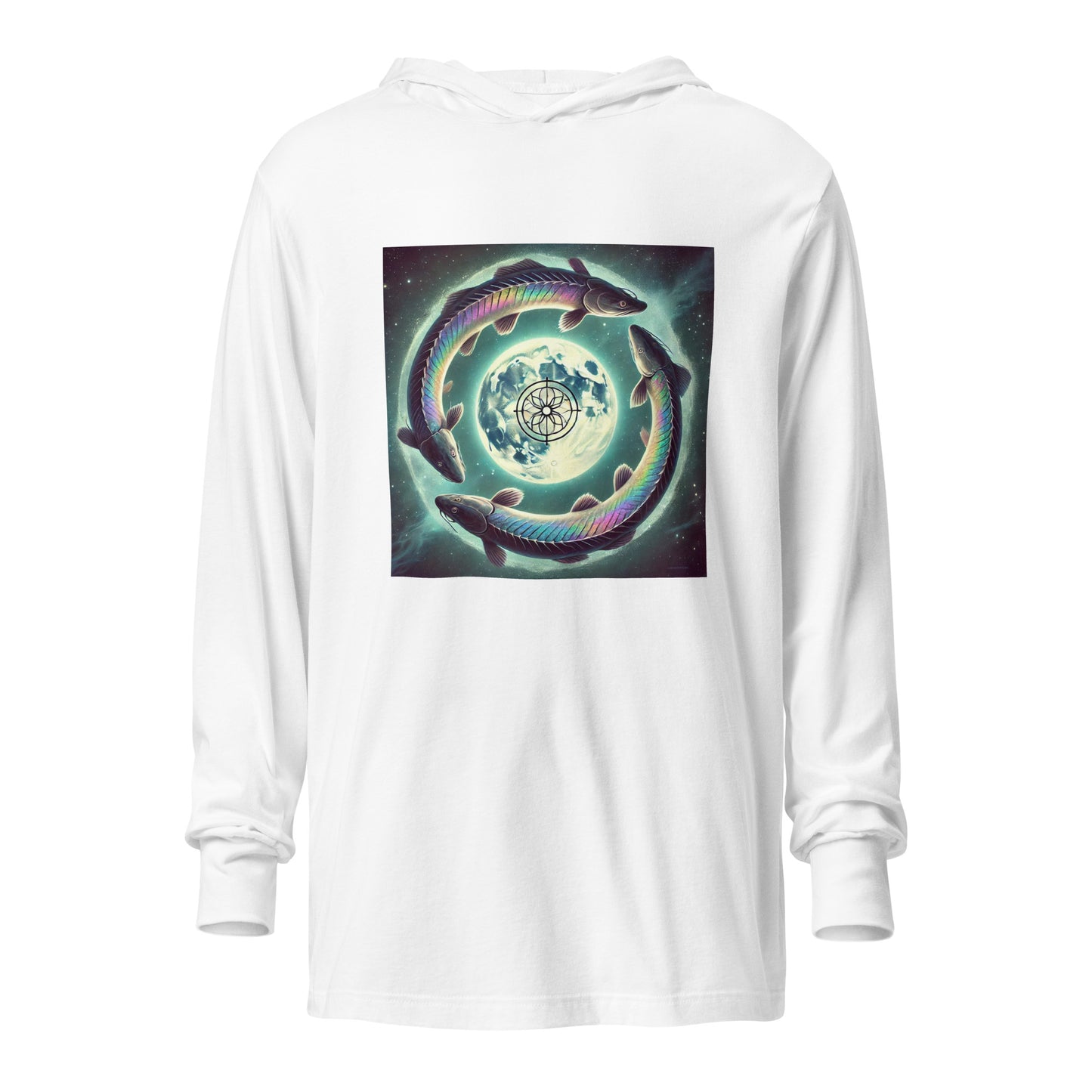 "Sturgeon Full Moon" Hooded long-sleeve tee