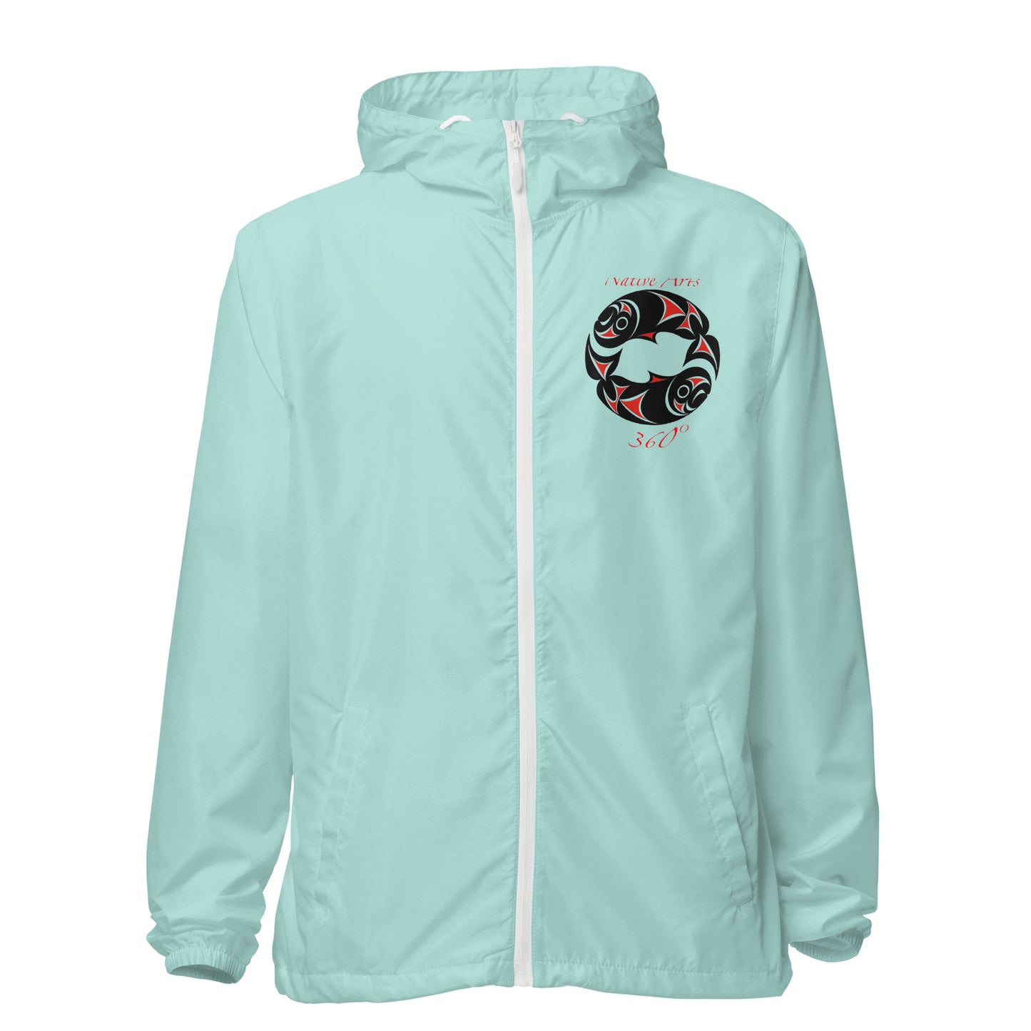 Unisex lightweight zip up windbreaker