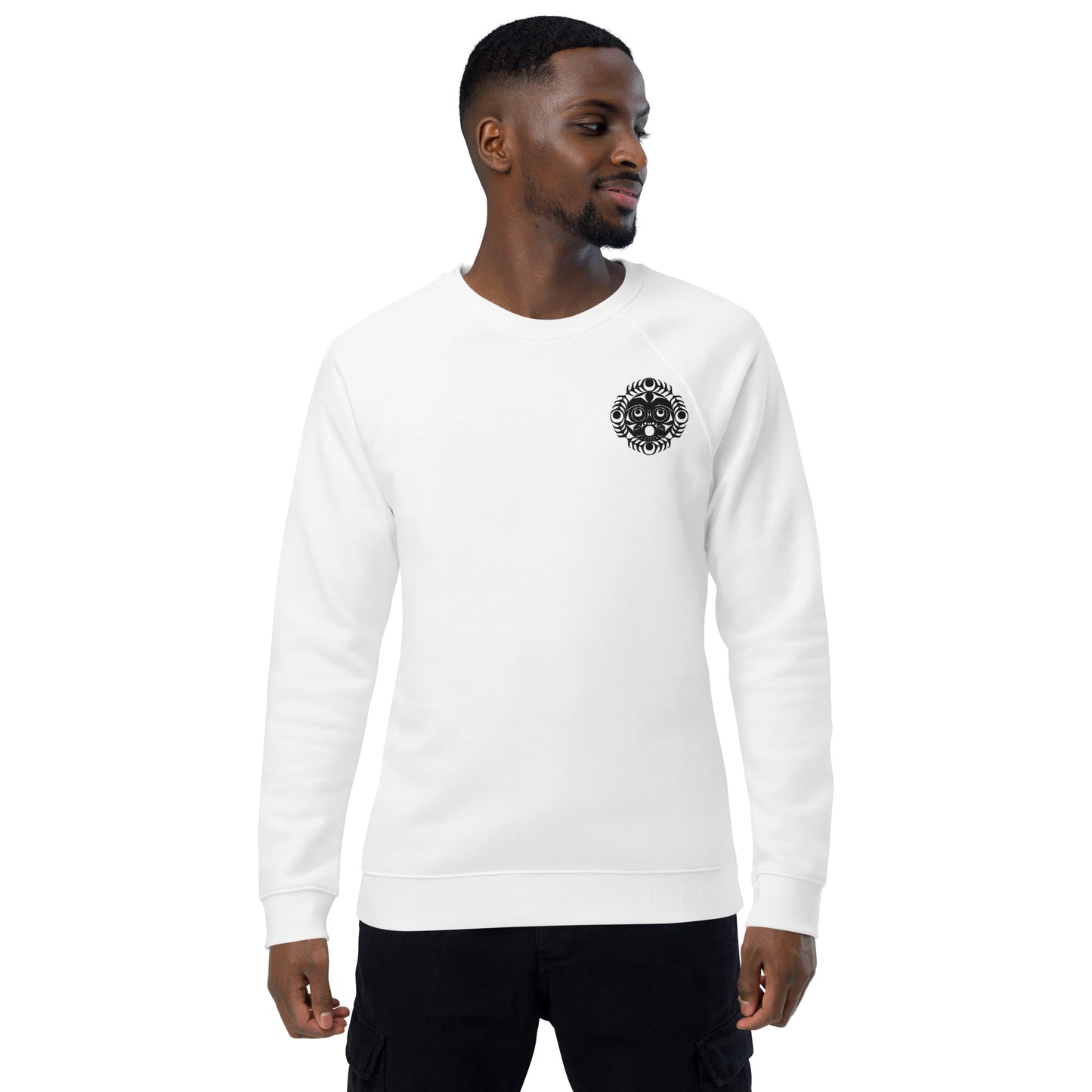 Unisex organic raglan sweatshirt