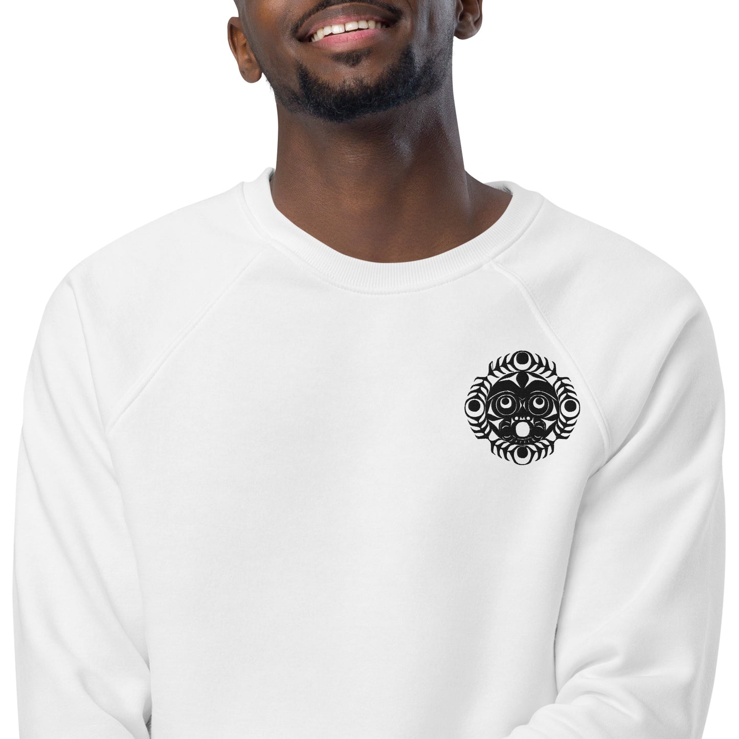 Unisex organic raglan sweatshirt