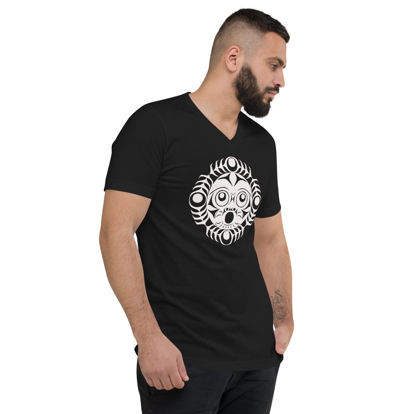 "Sun Mask" Unisex Short Sleeve V-Neck T-Shirt
