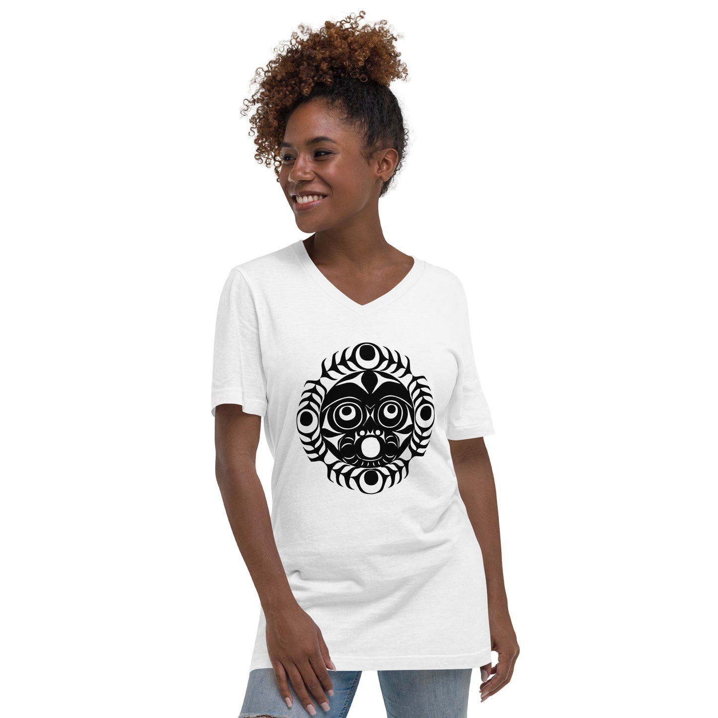 Unisex Short Sleeve V-Neck T-Shirt