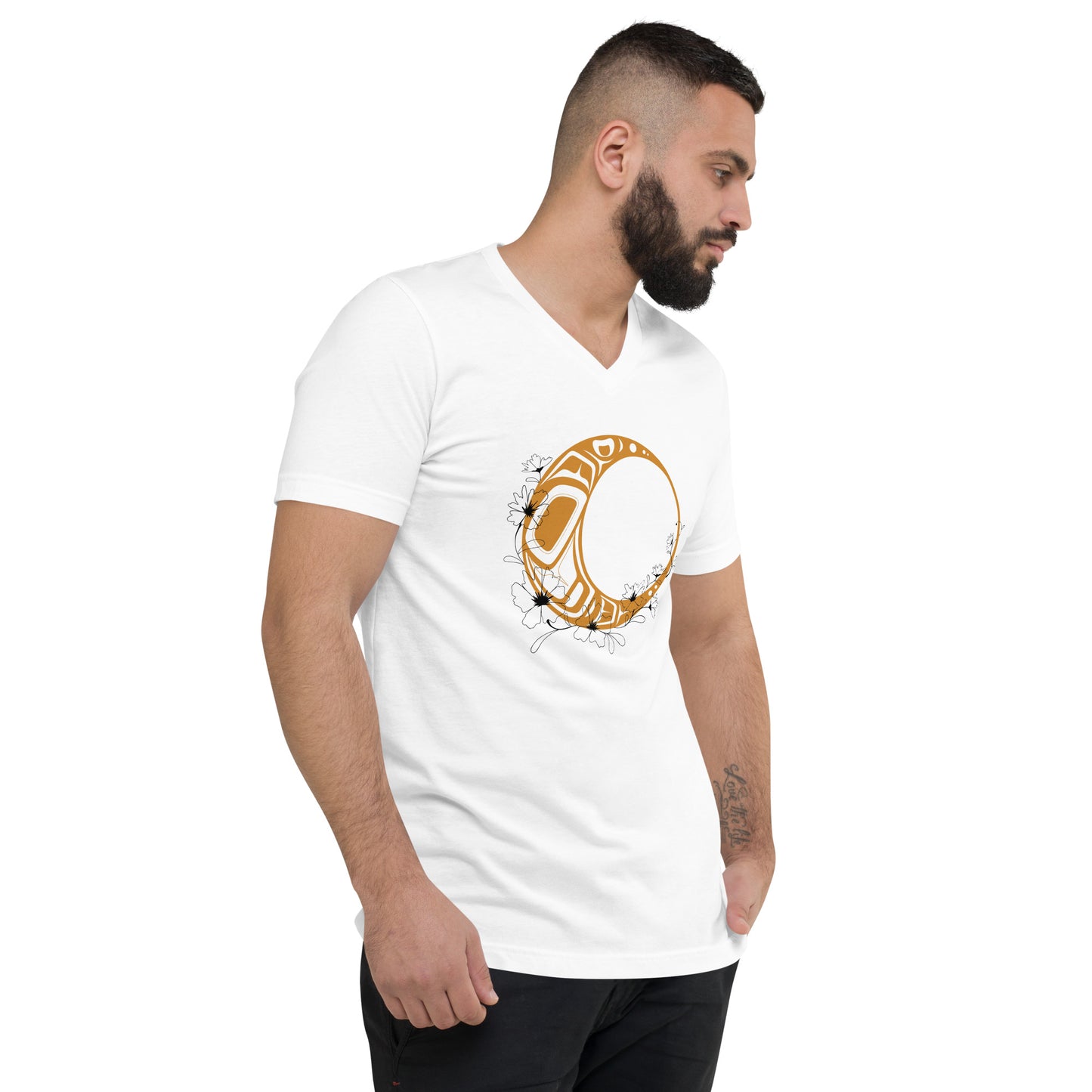 "Flower Moon" Unisex Short Sleeve V-Neck T-Shirt