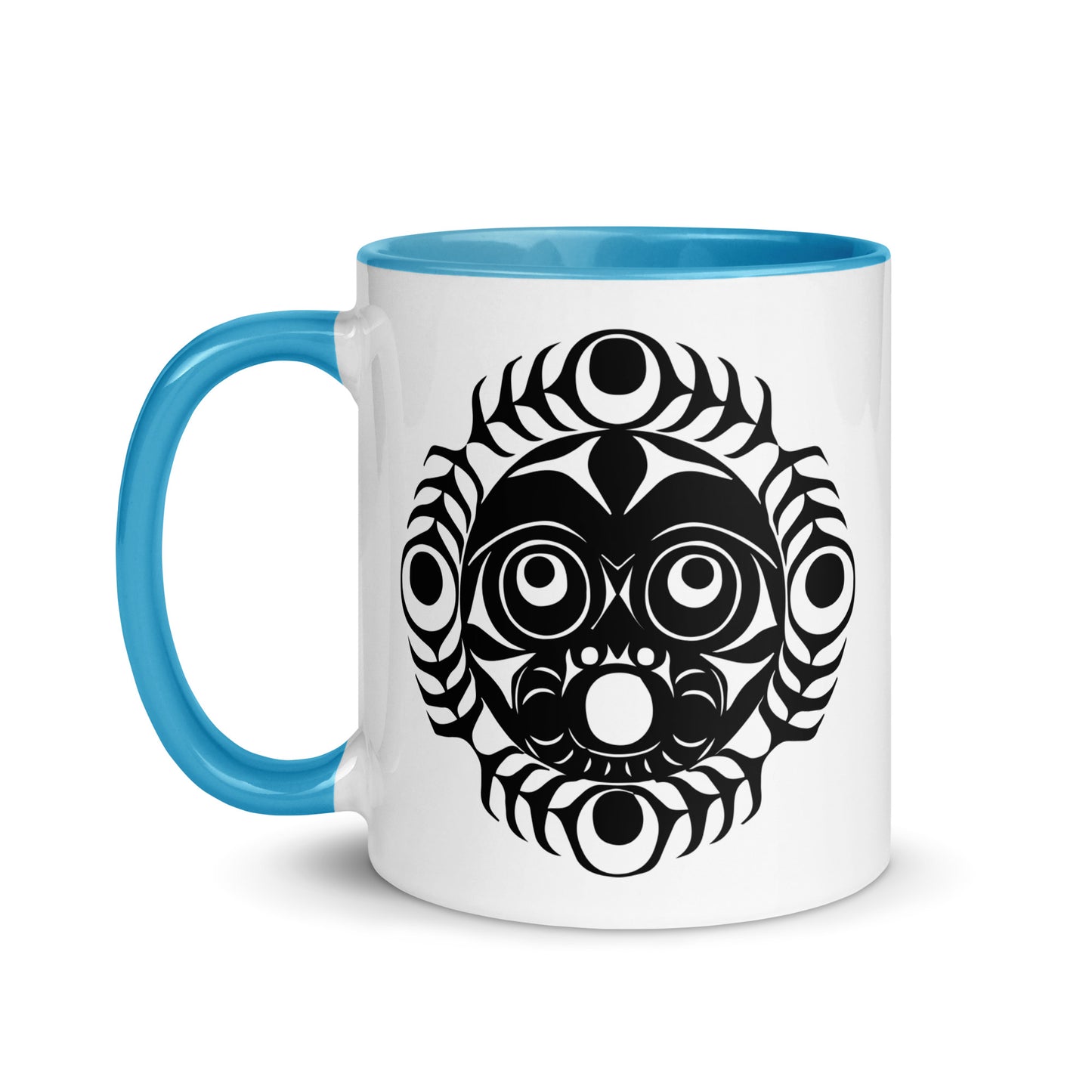 "Sun Mask" Mug with Color Inside