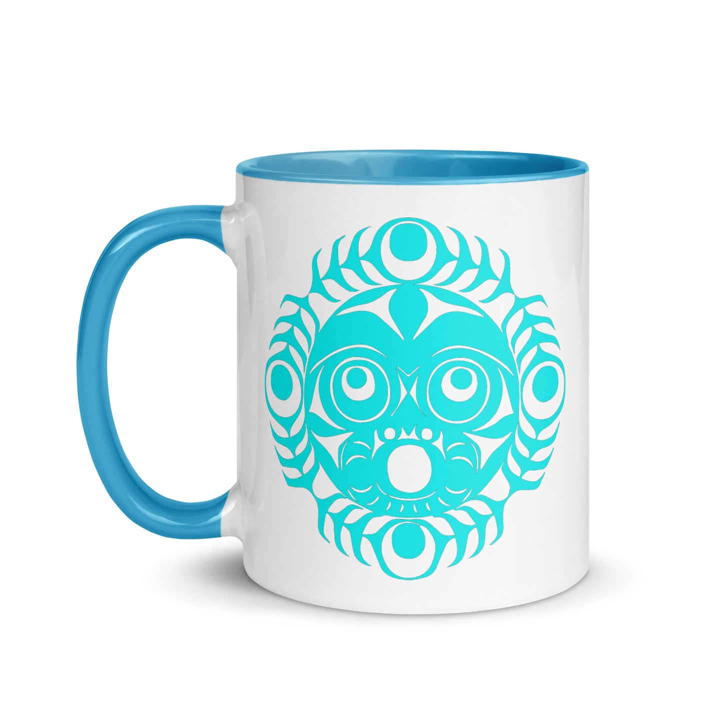 "Sun Mask" Mug with Color Inside