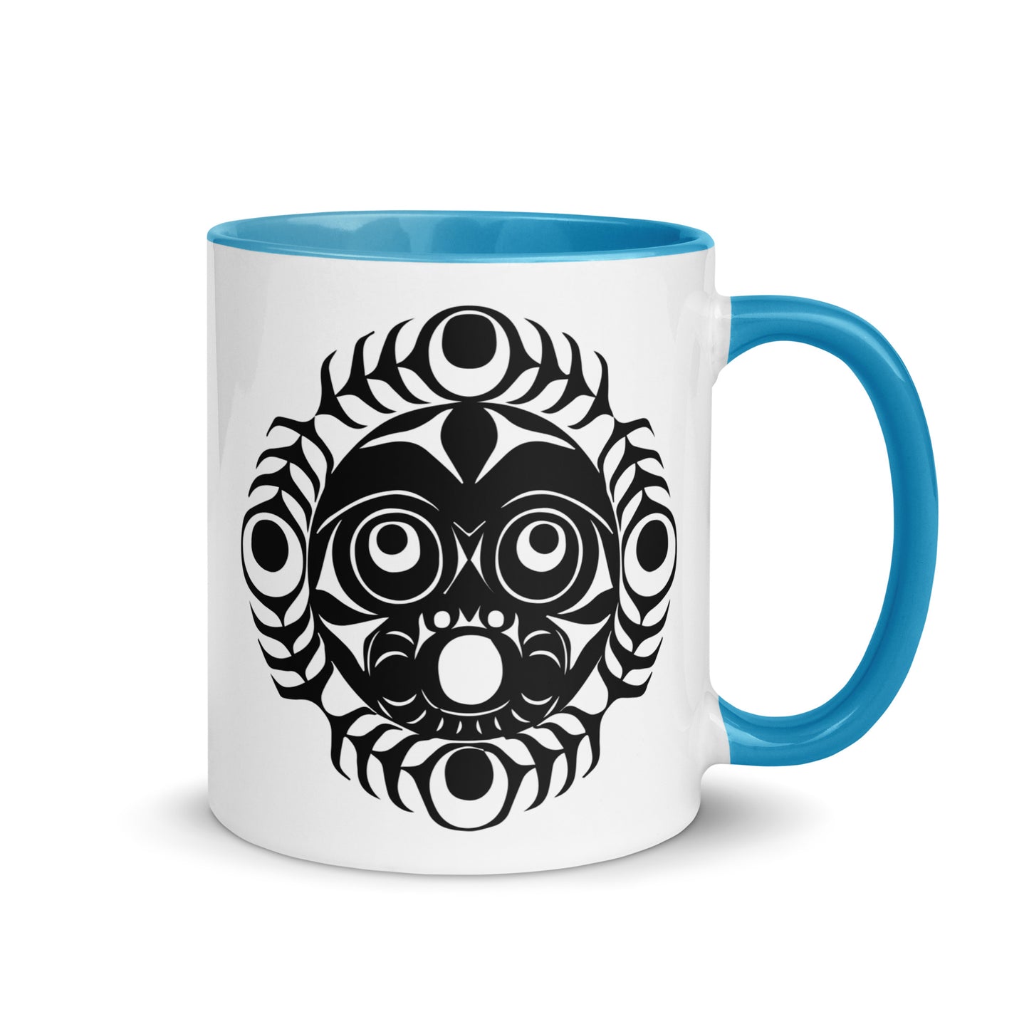 "Sun Mask" Mug with Color Inside