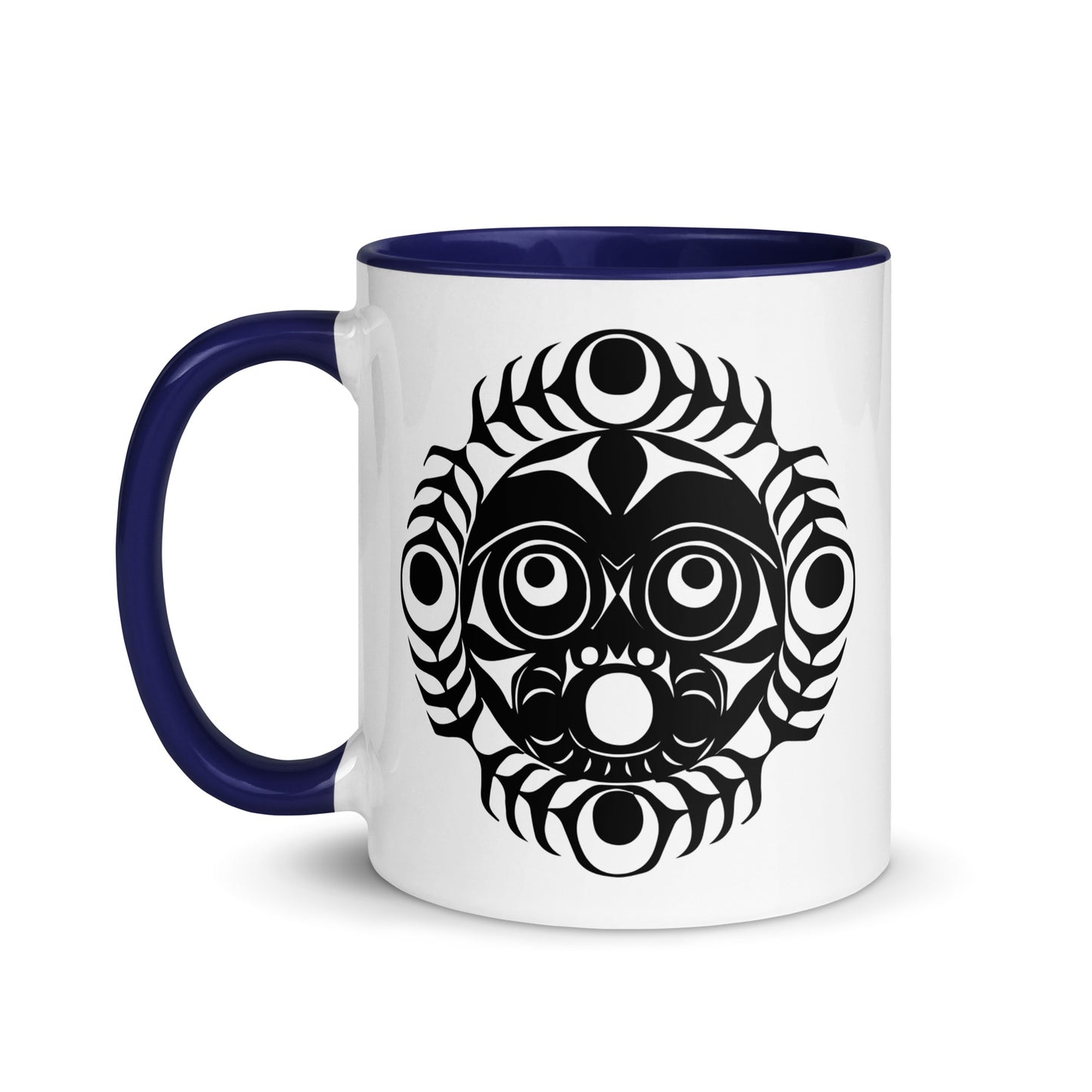 "Sun Mask" Mug with Color Inside
