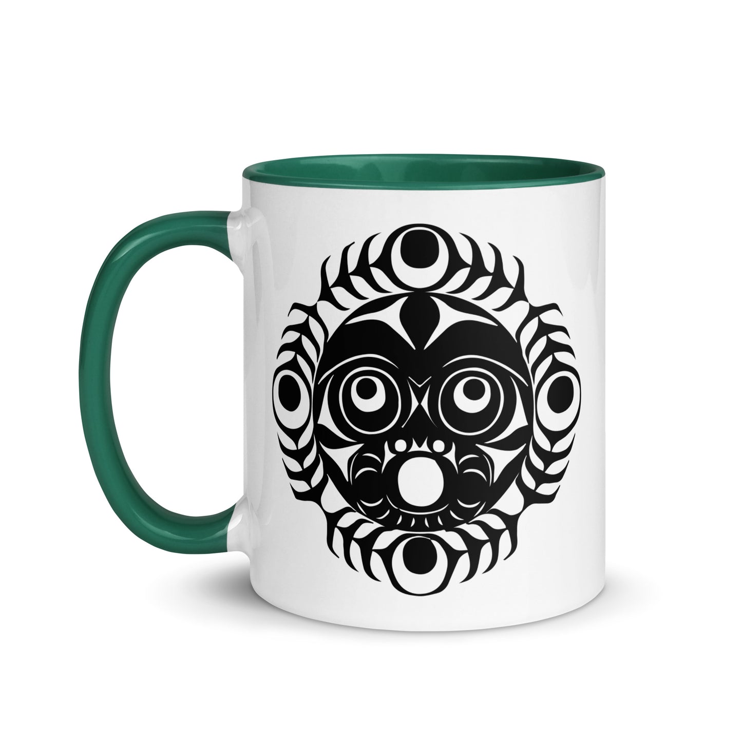 "Sun Mask" Mug with Color Inside