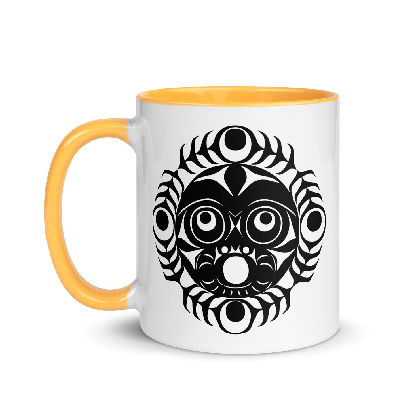 "Sun Mask" Mug with Color Inside