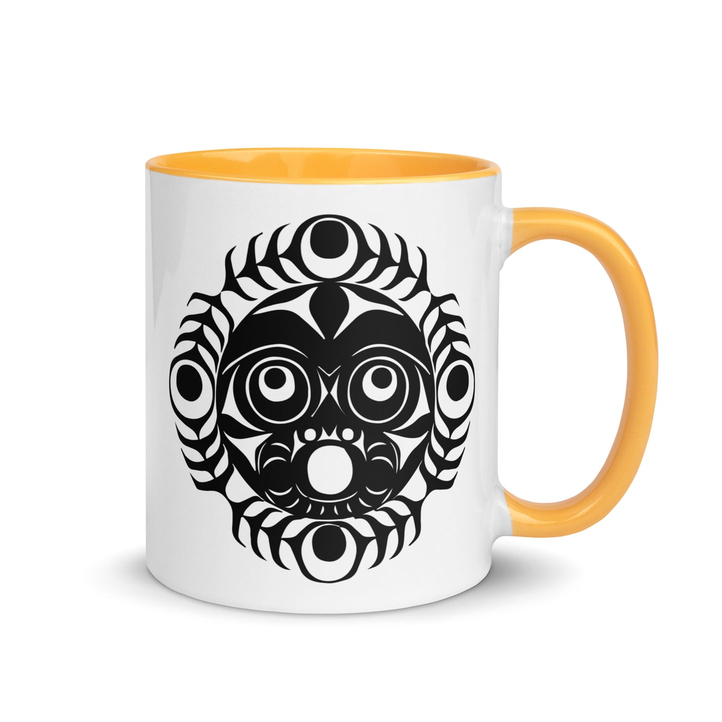 "Sun Mask" Mug with Color Inside