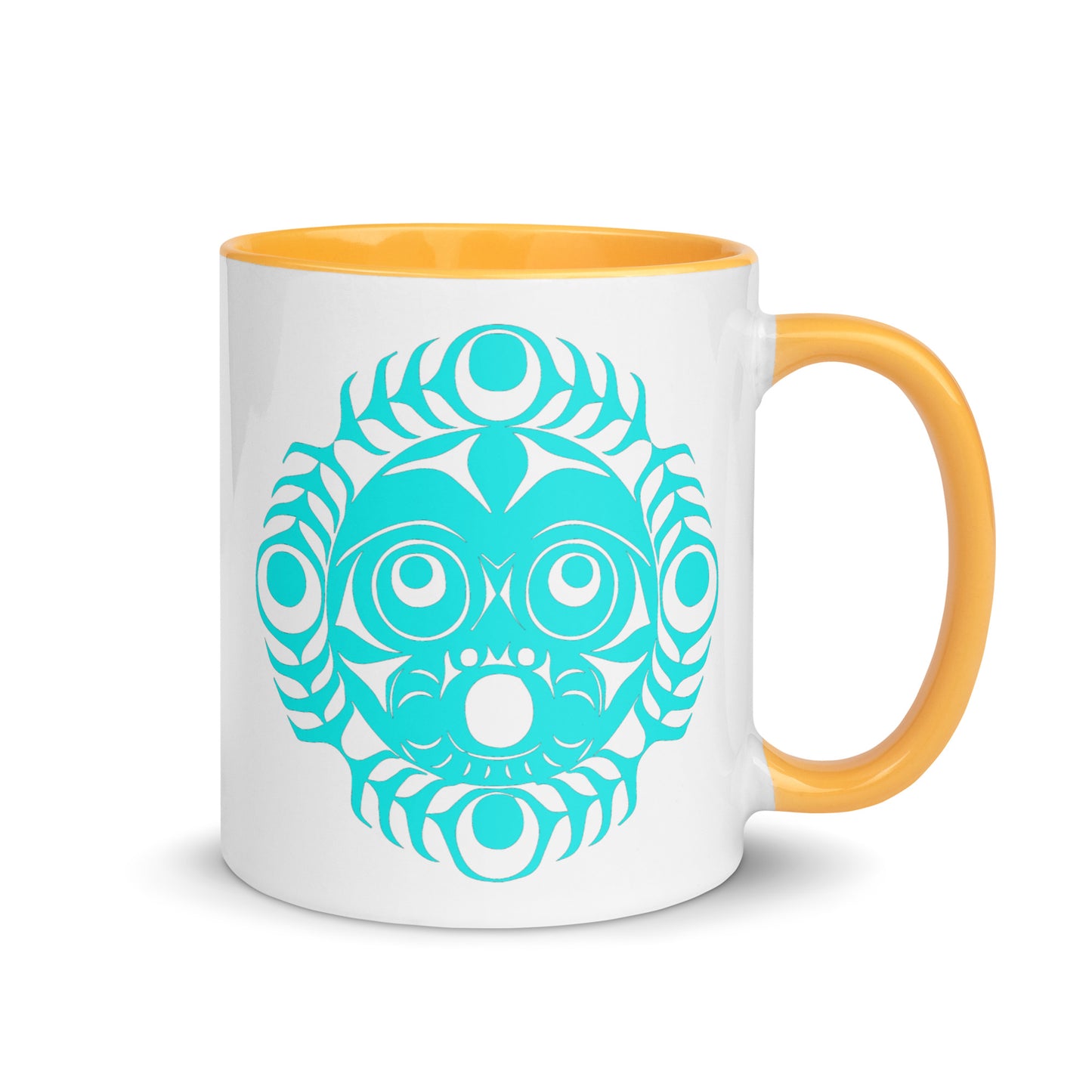 "Sun Mask" Mug with Color Inside