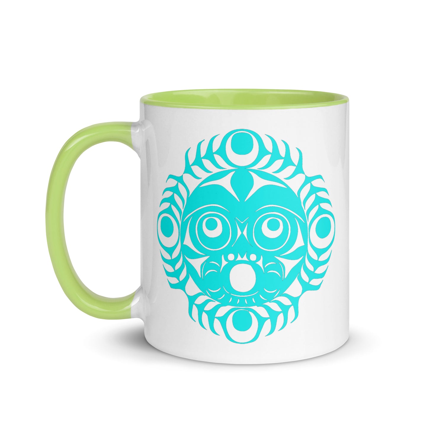 "Sun Mask" Mug with Color Inside
