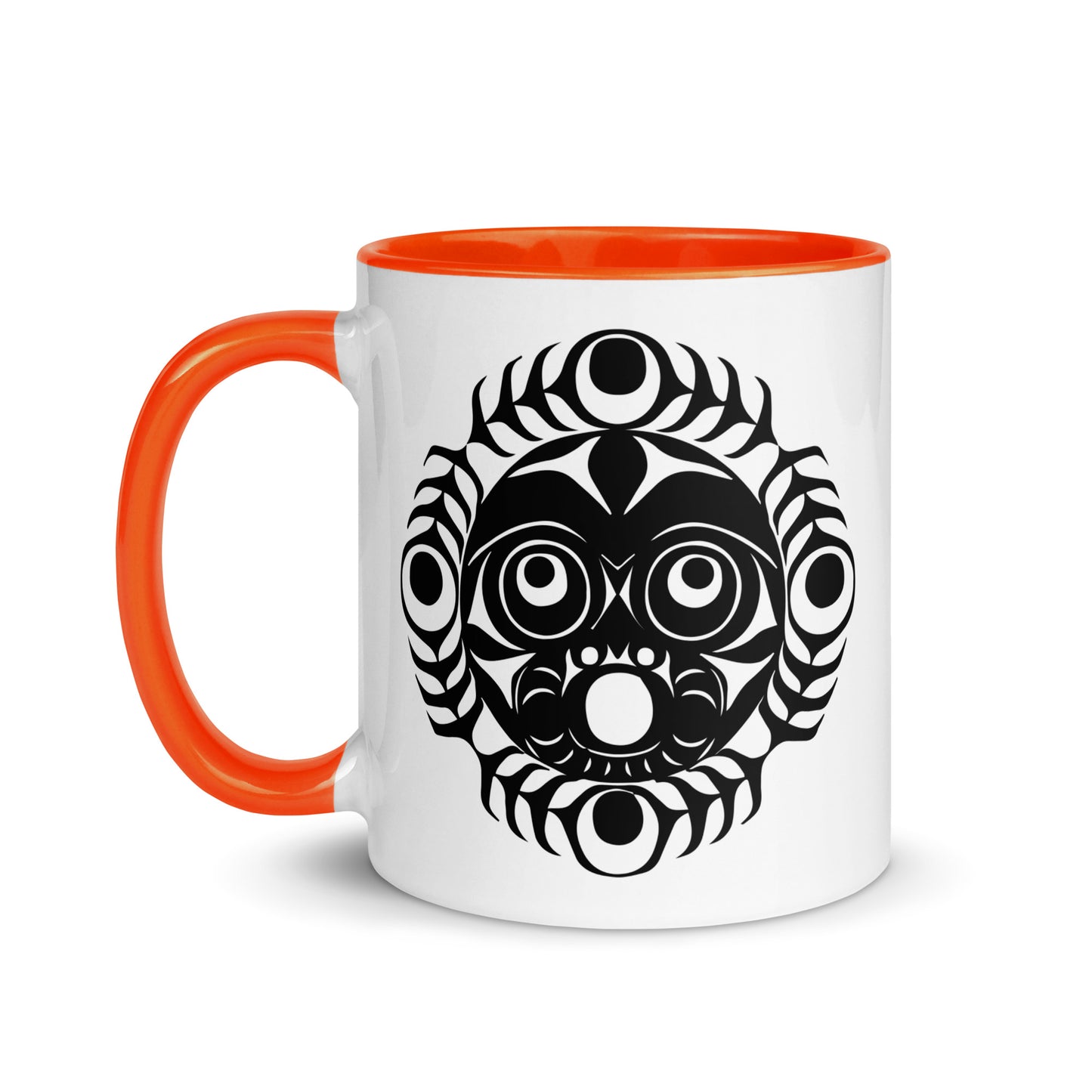 "Sun Mask" Mug with Color Inside