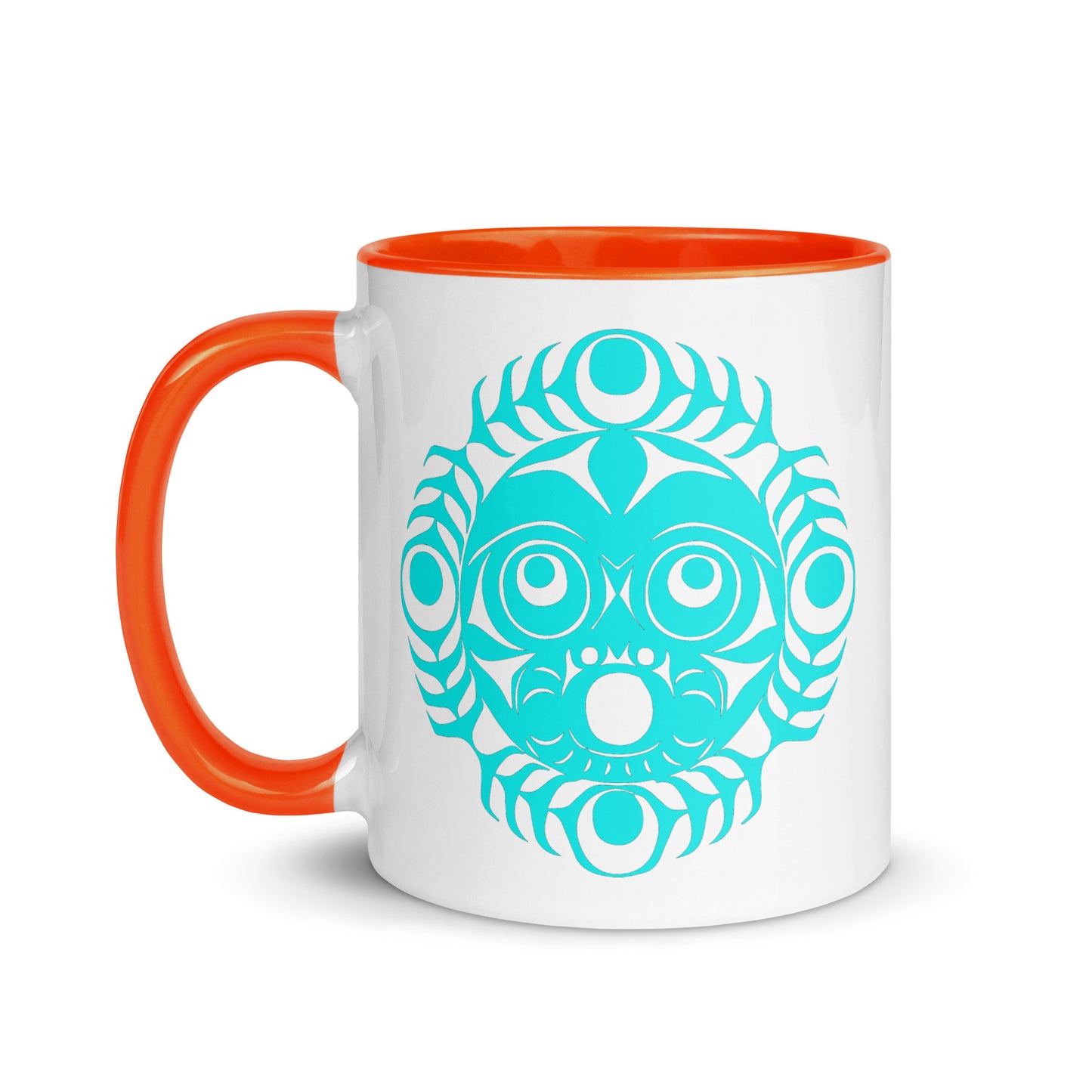 "Sun Mask" Mug with Color Inside