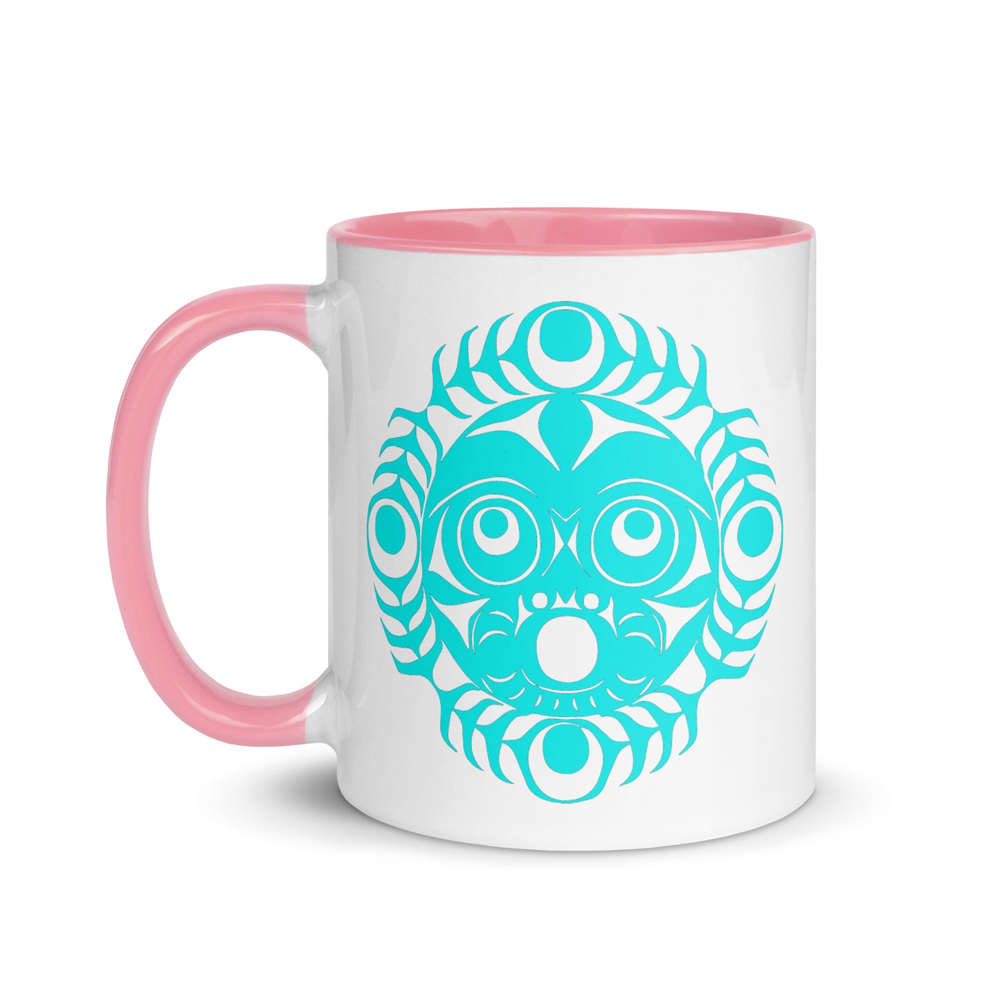 "Sun Mask" Mug with Color Inside