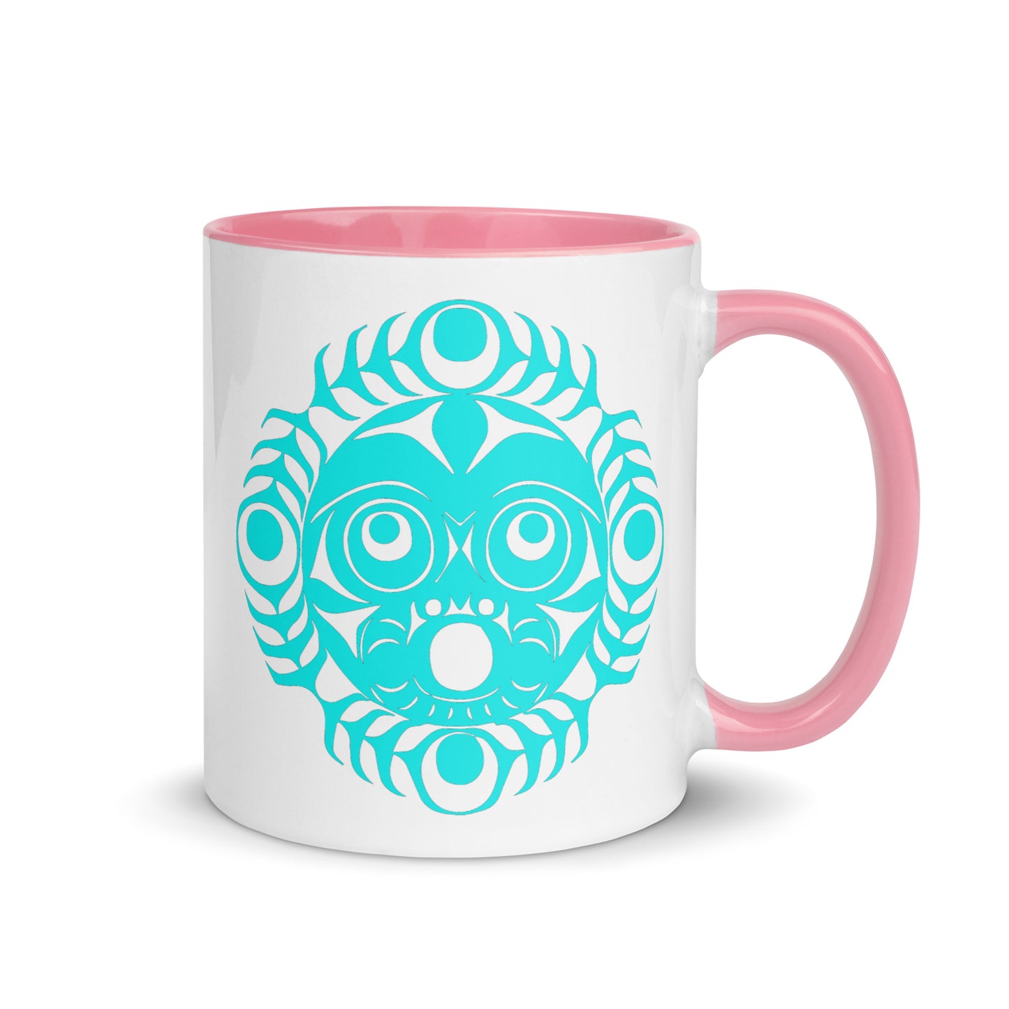 "Sun Mask" Mug with Color Inside