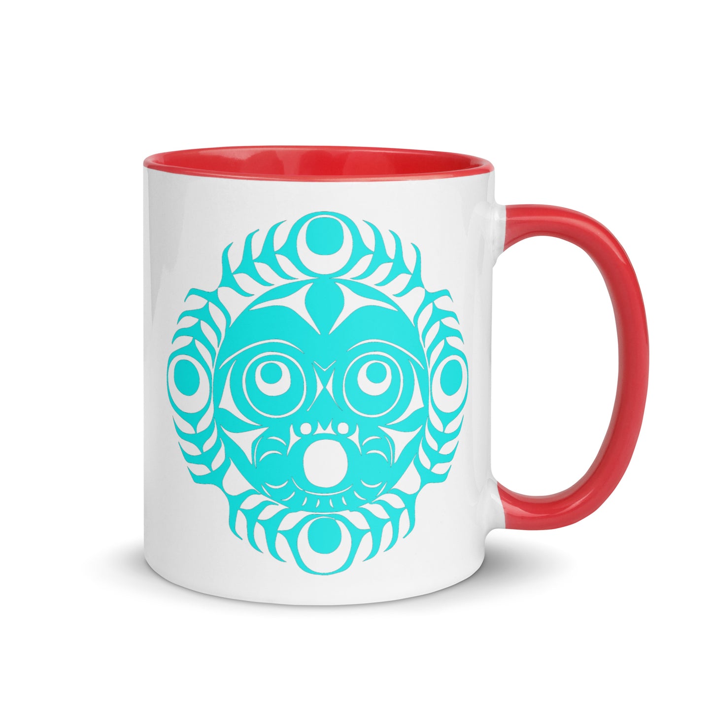 "Sun Mask" Mug with Color Inside