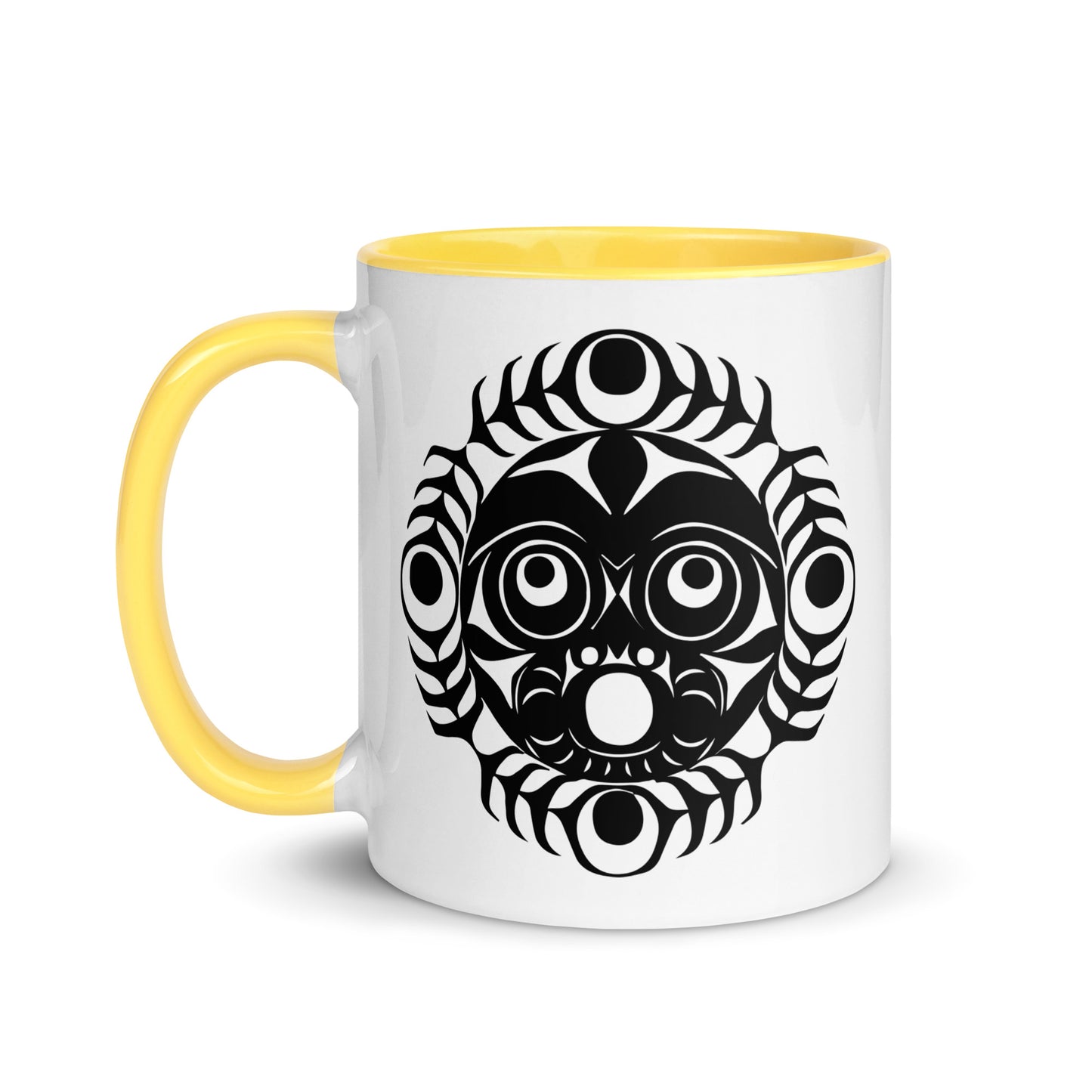 "Sun Mask" Mug with Color Inside