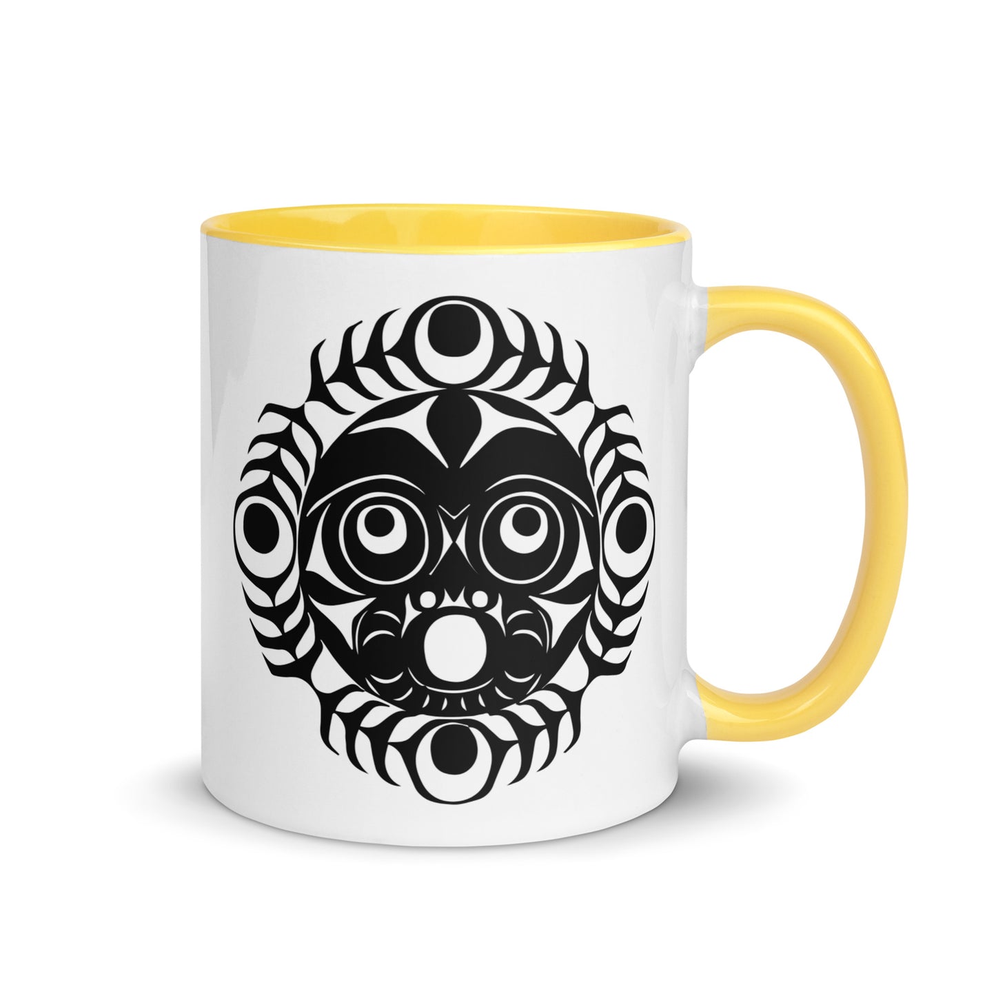 "Sun Mask" Mug with Color Inside