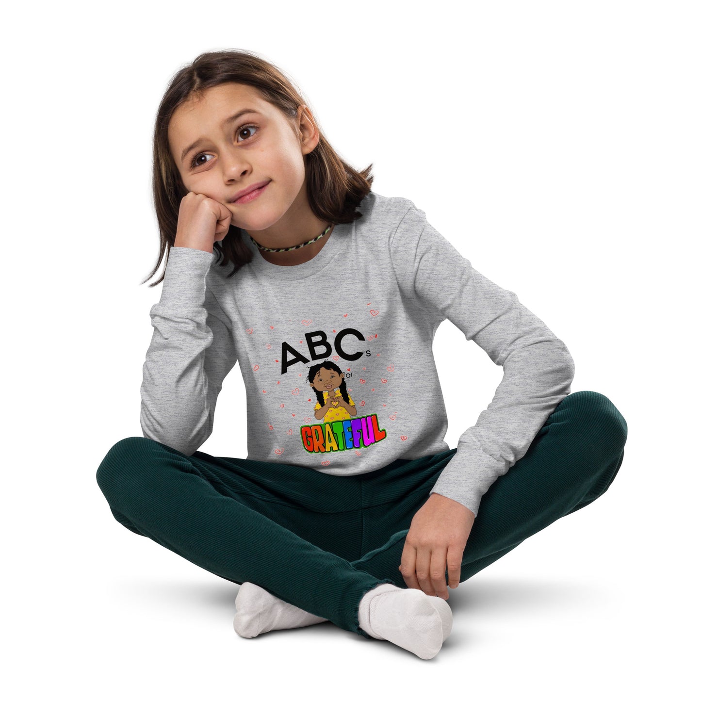 "ABCs of Grateful" Youth long sleeve tee