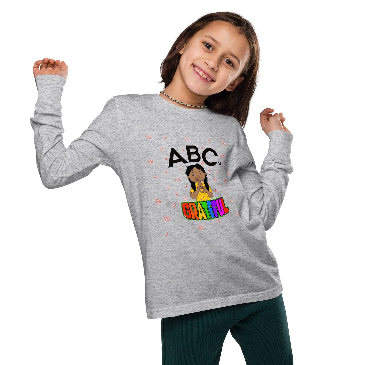 "ABCs of Grateful" Youth long sleeve tee