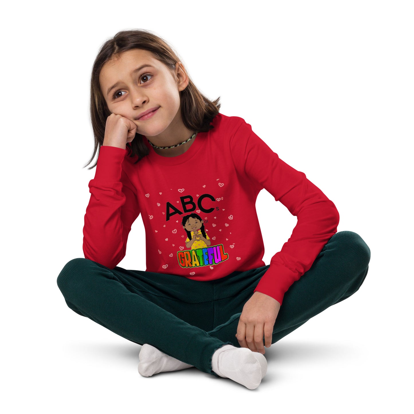 "ABCs of Grateful" Youth long sleeve tee