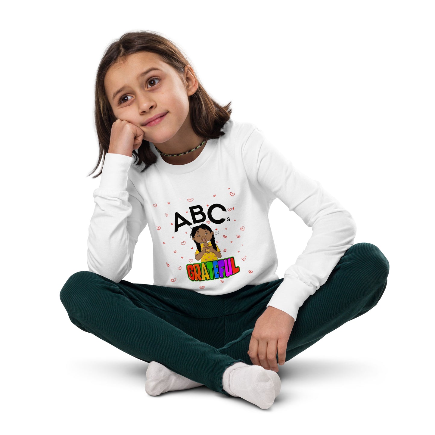 "ABCs of Grateful" Youth long sleeve tee