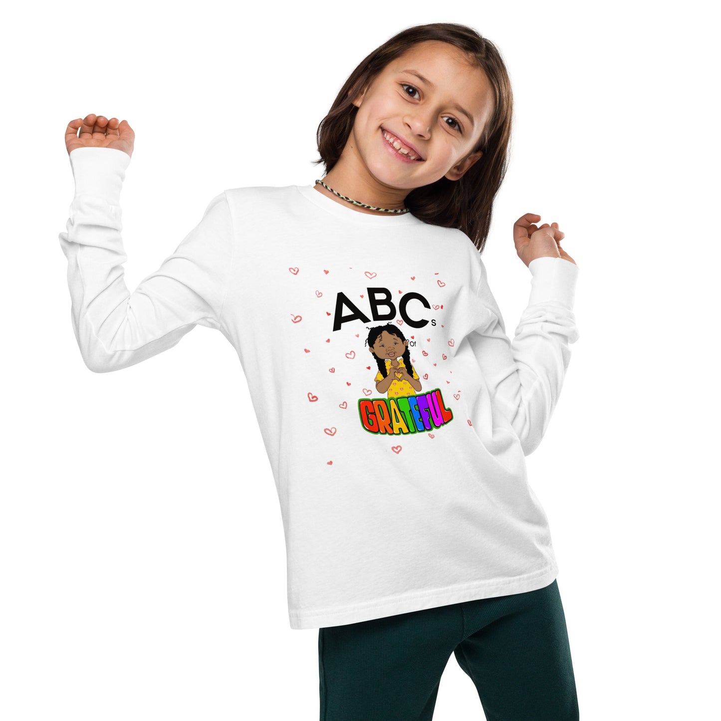 "ABCs of Grateful" Youth long sleeve tee