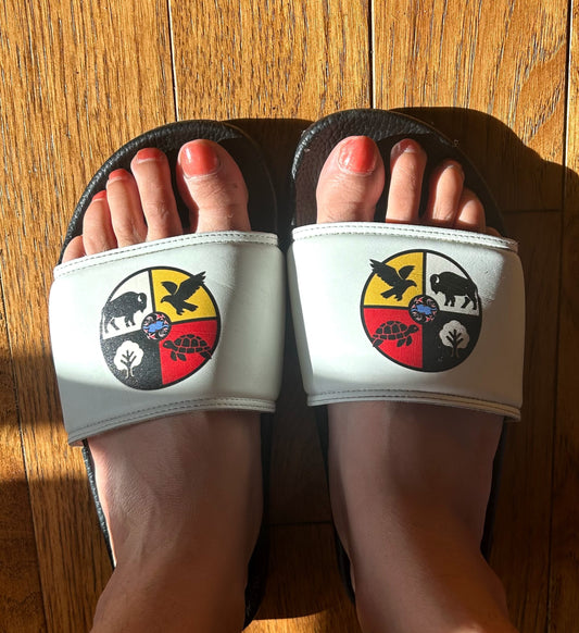 "Medicine Wheel East" Women's slides