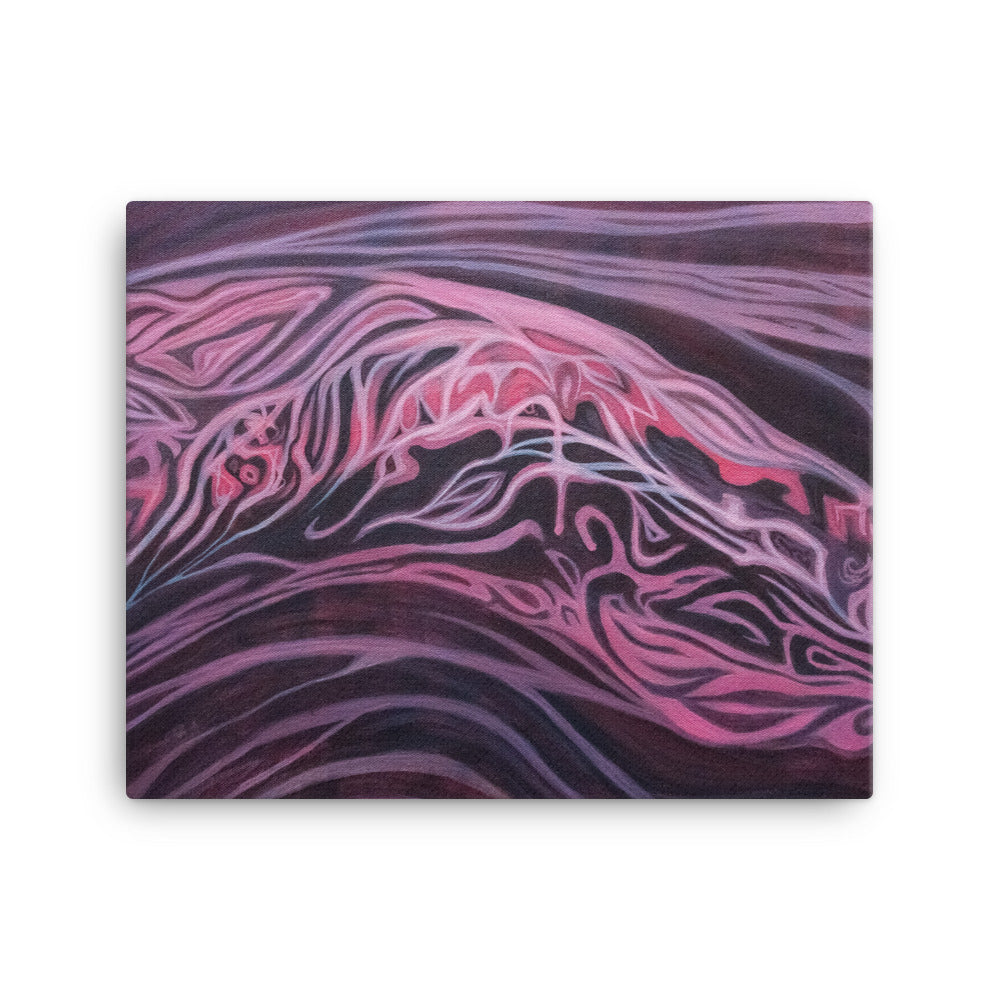 "Salmon Stream" - Canvas Print