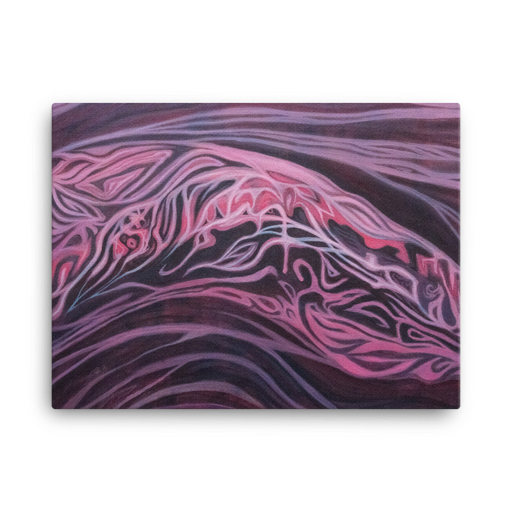 "Salmon Stream" - Canvas Print