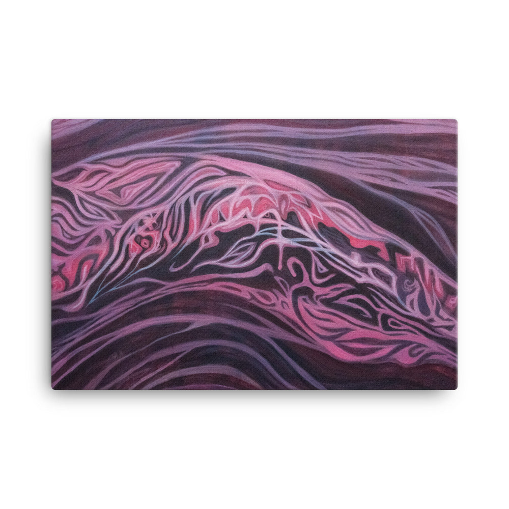 "Salmon Stream" - Canvas Print