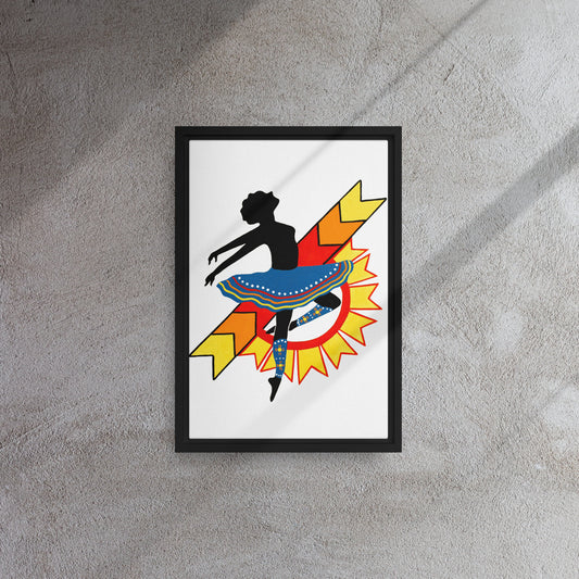 "Plains Dancer" Framed canvas