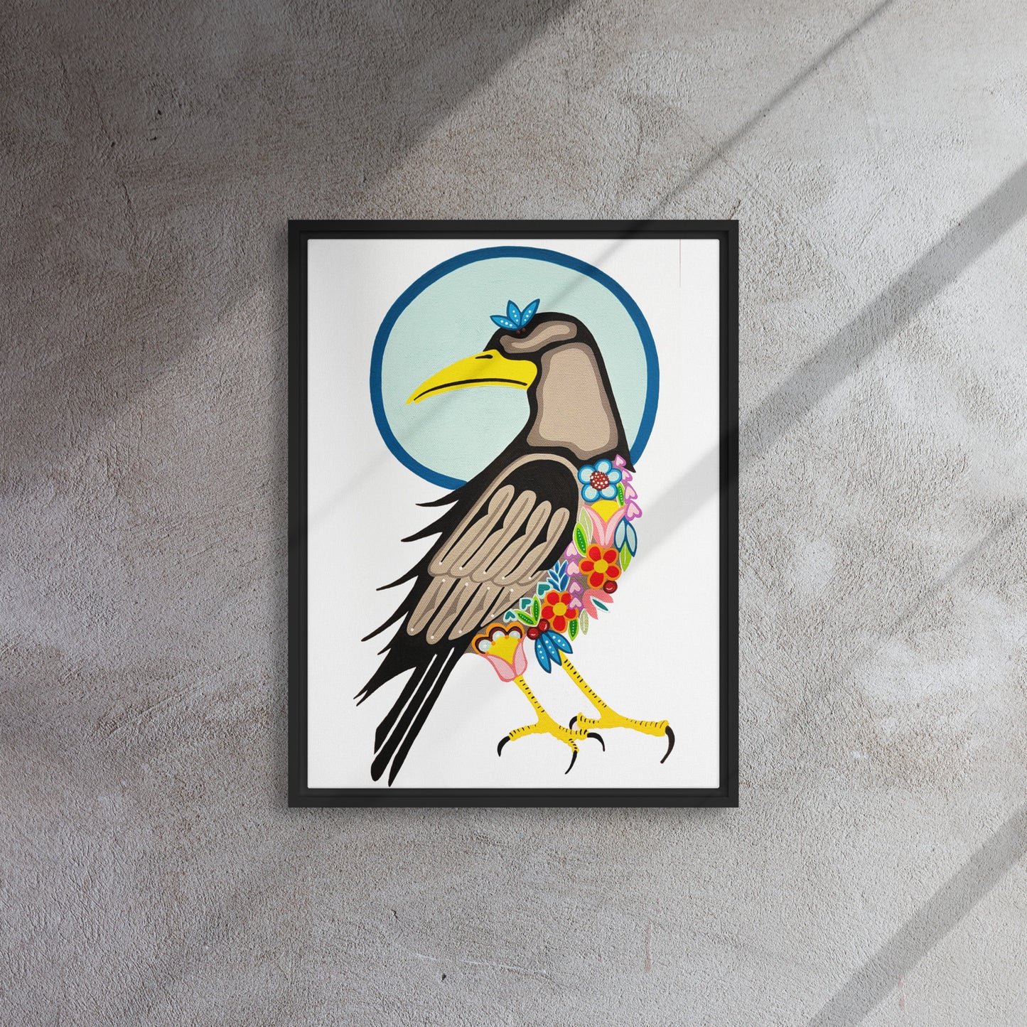 "Raven" Framed canvas